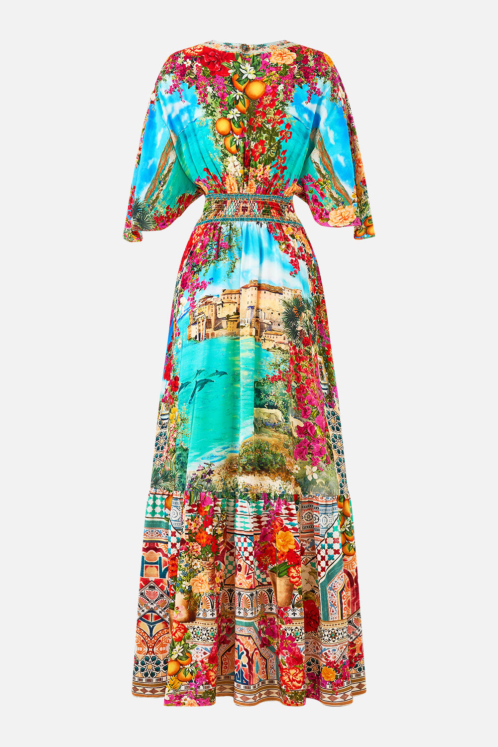 WAISTED DRESS WITH HEM RUFFLE MEET ME IN MALLORCA