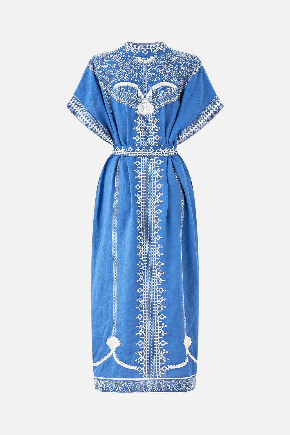 The CAMILLA QUILTED COLLAR SHORT KNIT PONCHO ARANJUEZ ANIMALIA in our  print.
