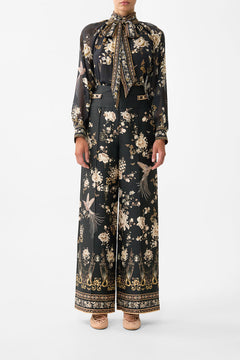 DETACHABLE PUSSY BOW RAGLAN BLOUSE FLAMENCO FOLKLORE