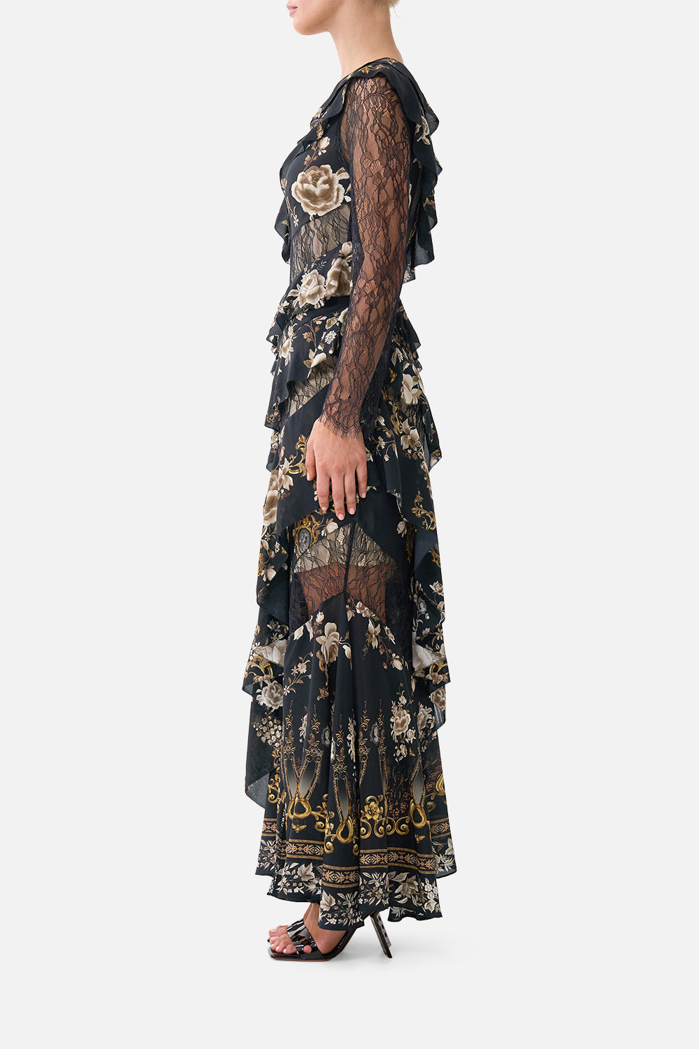 The CAMILLA SMALL CANVAS CLUTCH FLAMENCO EUPHORIA in our  print.