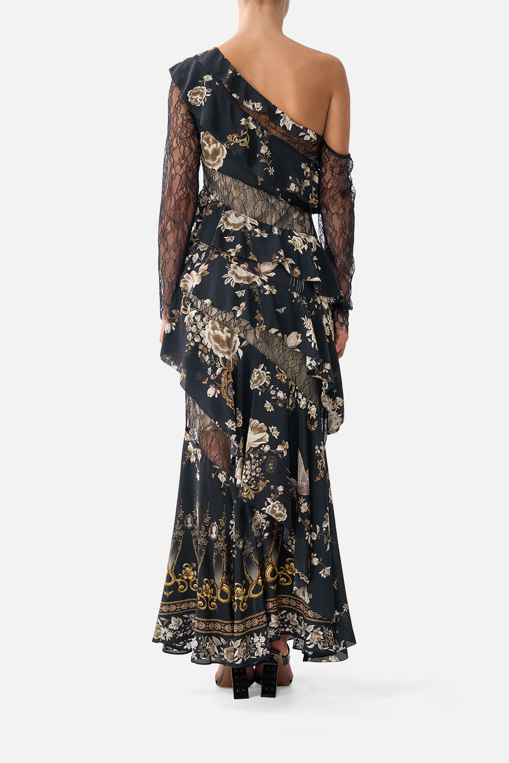 The CAMILLA SMALL CANVAS CLUTCH FLAMENCO EUPHORIA in our  print.