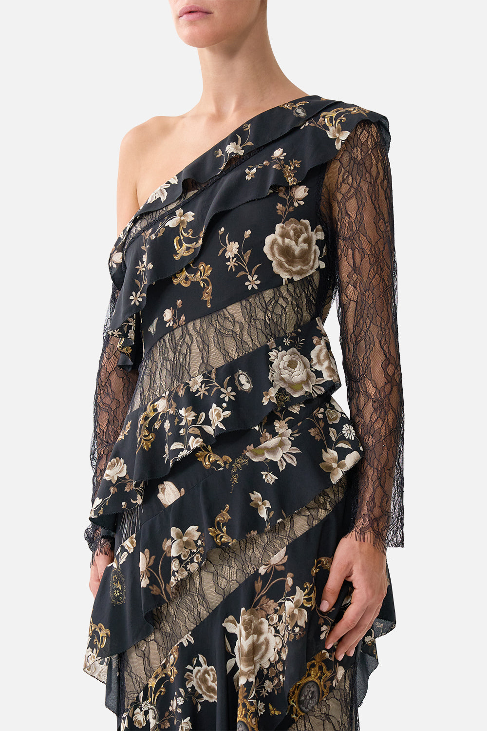 The CAMILLA SMALL CANVAS CLUTCH FLAMENCO EUPHORIA in our  print.