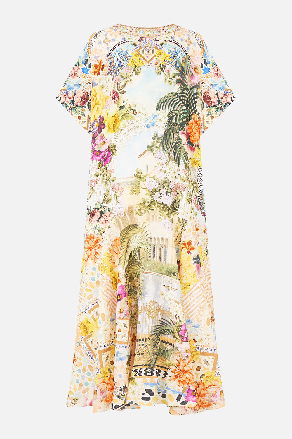 The CAMILLA JERSEY TURTLENECK ARANJUEZ ANIMALIA in our  print.