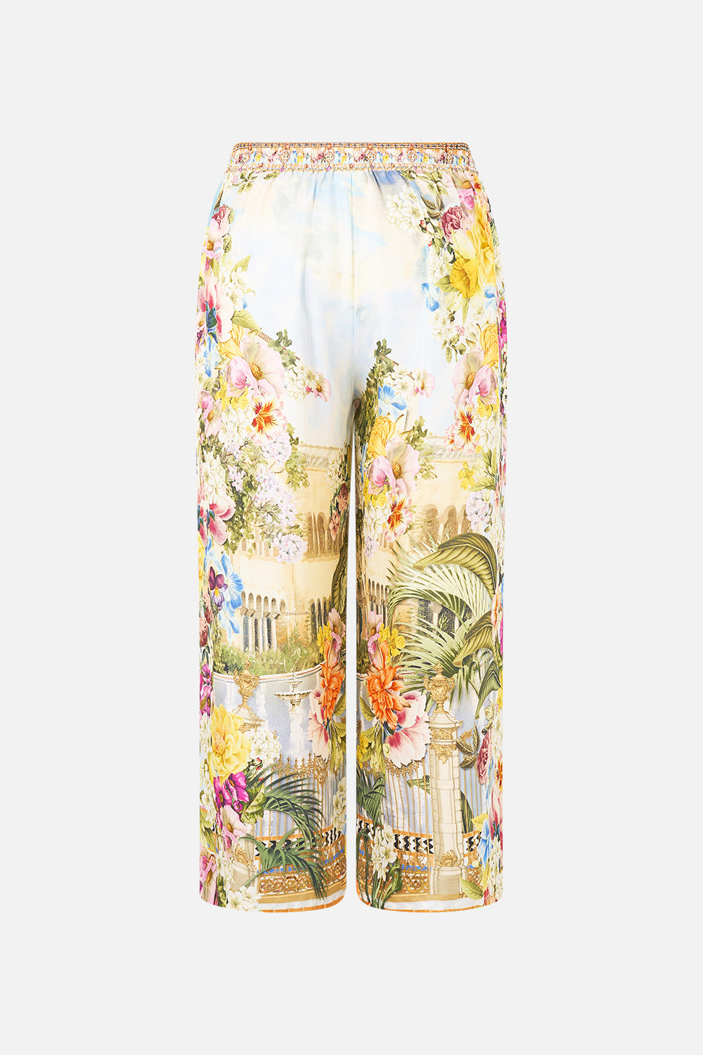 The CAMILLA straight leg pant in our print The Architects of Alcázar.