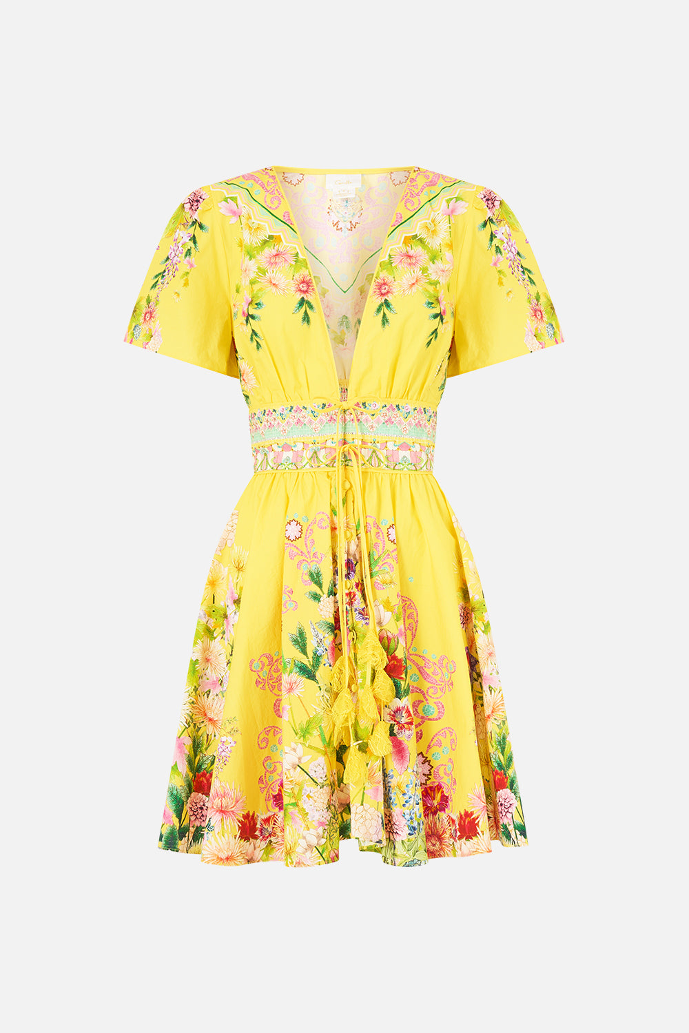 DEEP V MINI DRESS WITH TIES LADY LIMONADA