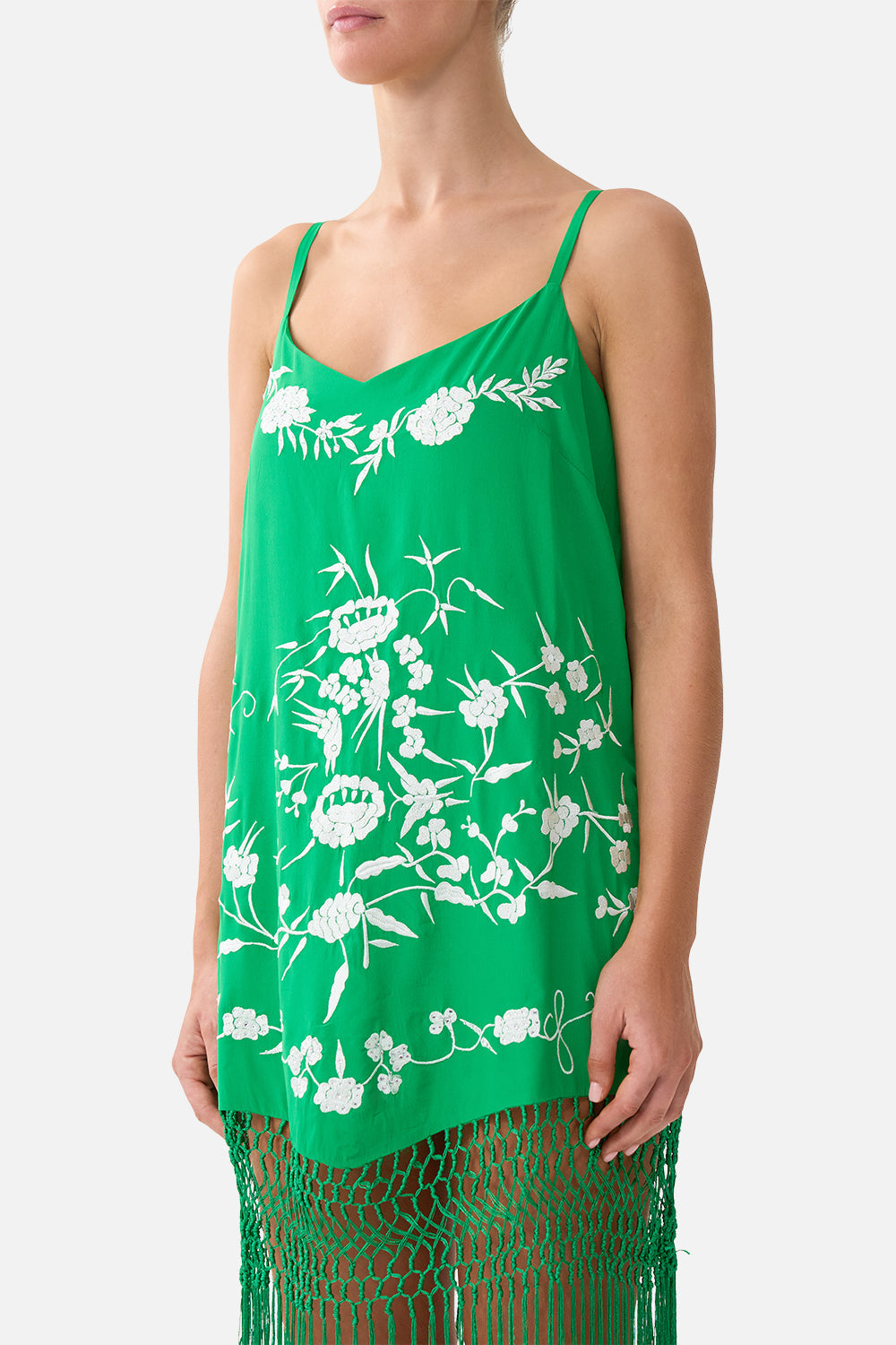The CAMILLA BALL TRIM TRI BIKINI SET W THICK NECK TIE FLAMENCO EUPHORIA in our  print.