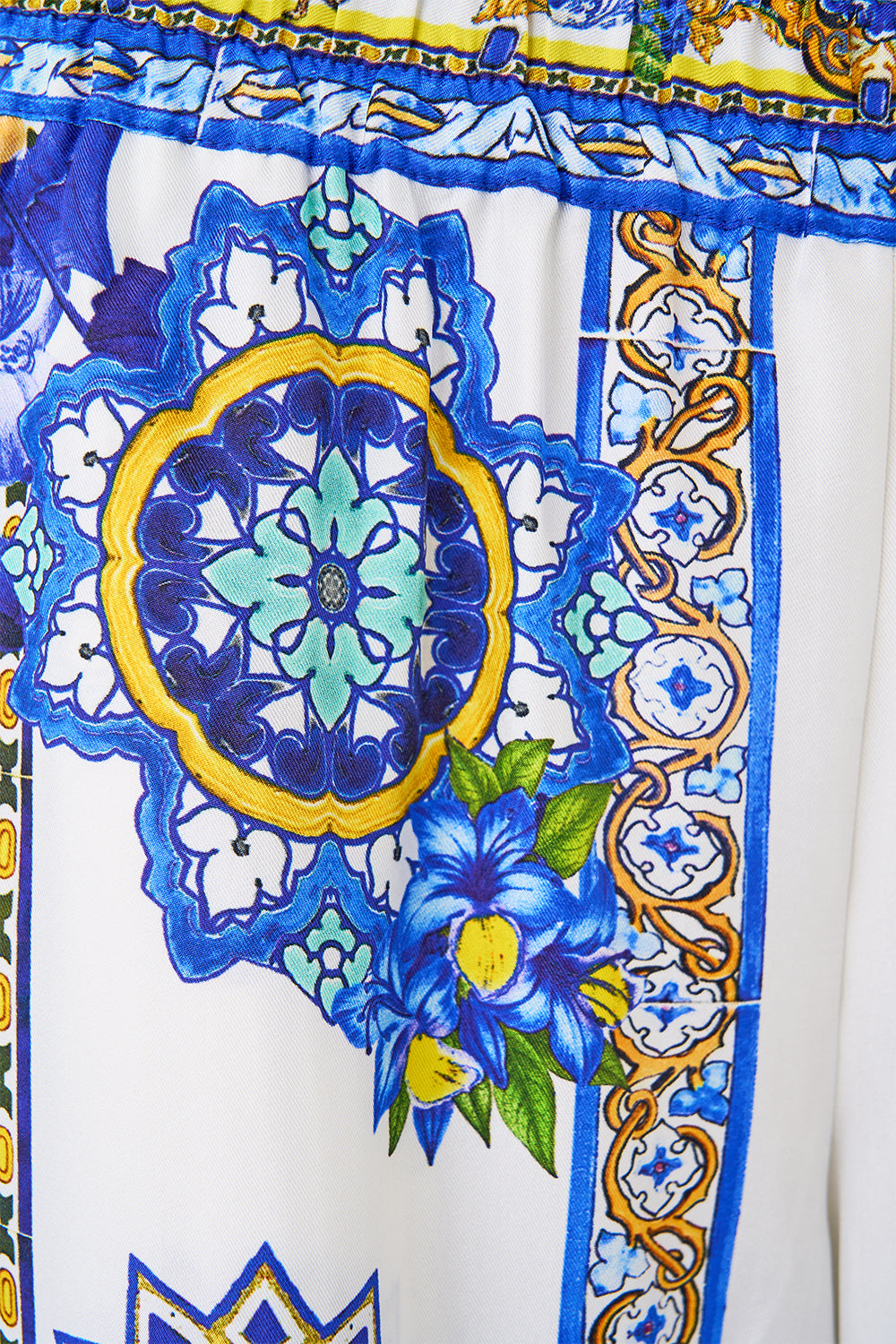 The CAMILLA SQUARE NECK BEACH MAXI DRESS WITH LOW BACK BALEARIC BEBÉ in our  print.