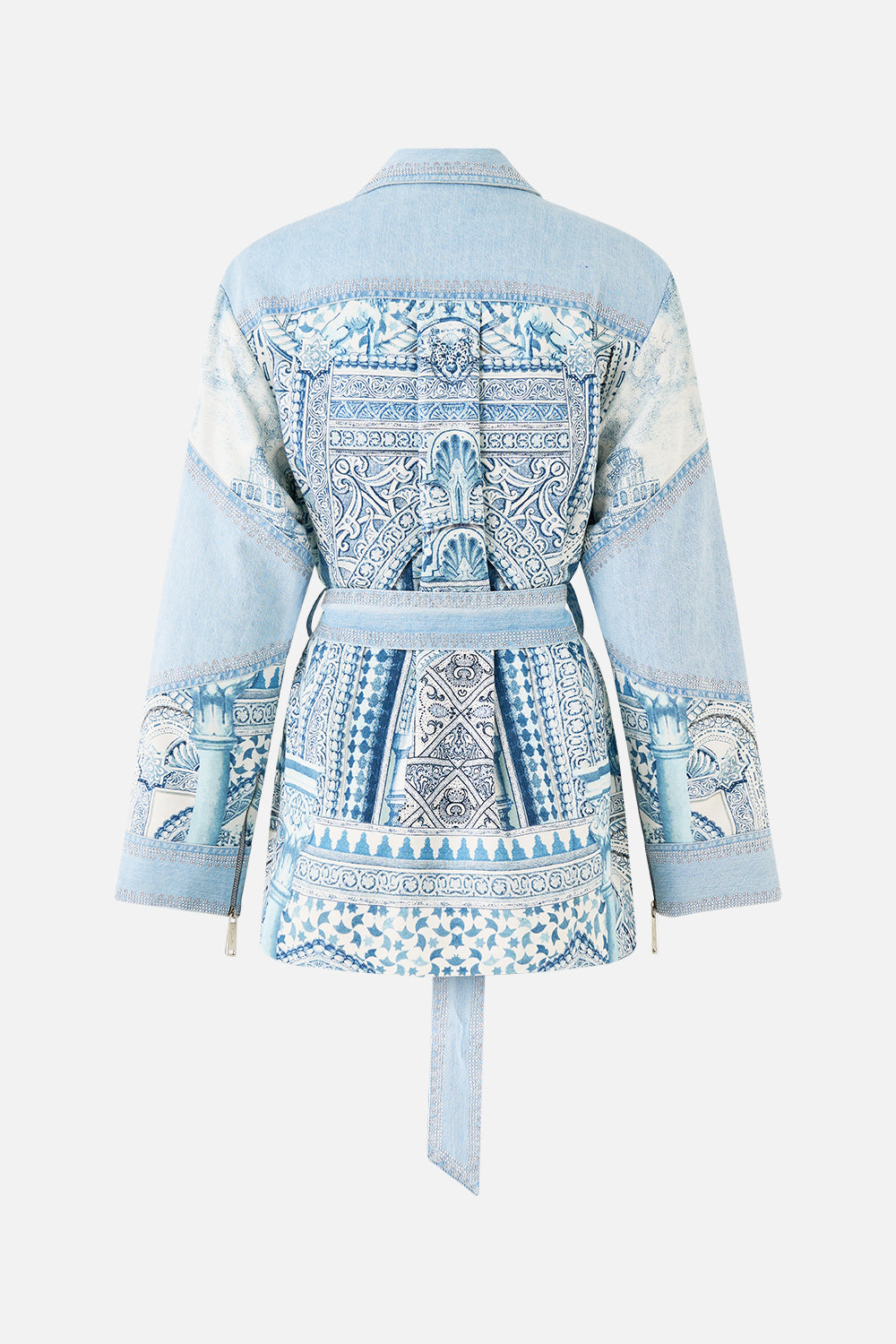 The CAMILLA patch pocket jacket in our print The Hum of the Alhambra.
