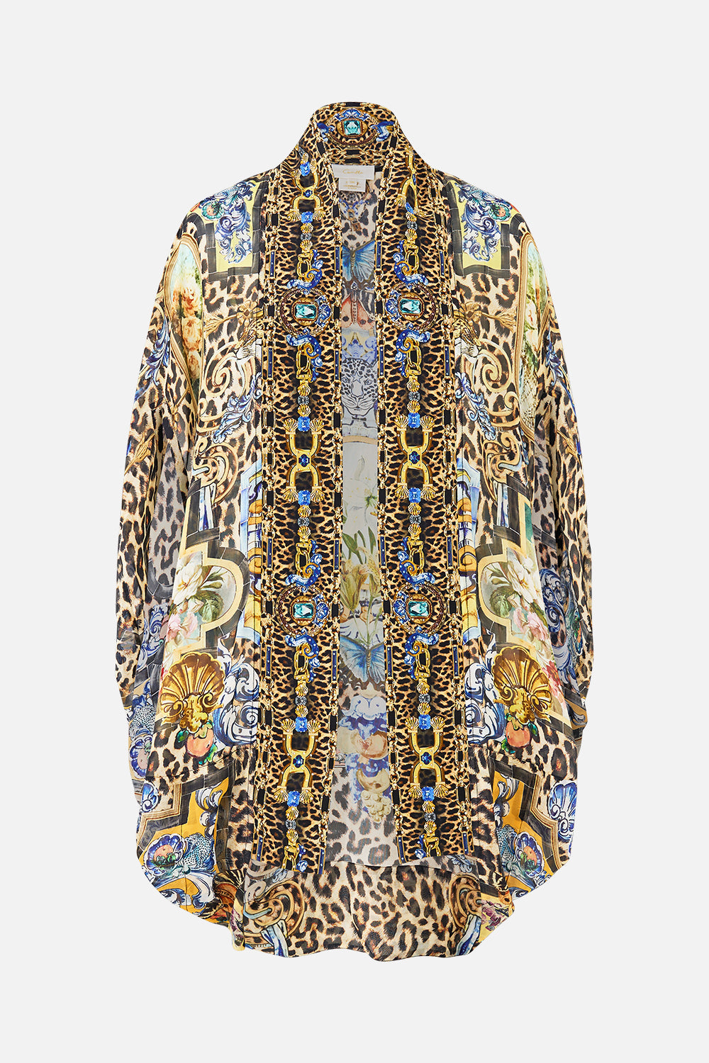 The CAMILLA BOW TIE GATHERED UNDERWIRE HALTER ONE PIECE THE CALL OF CATALONIA in our  print.