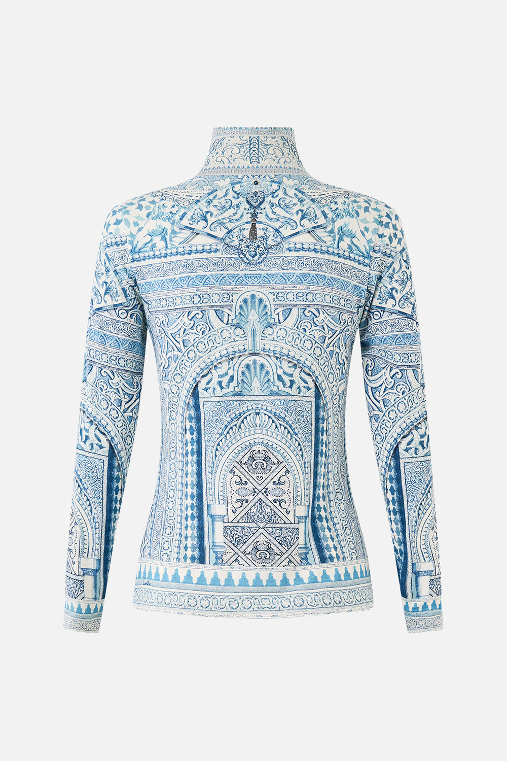 The CAMILLA OVERSIZED TEE WITH LACE TRIM DAUGHTERS OF DUENDE in our  print.