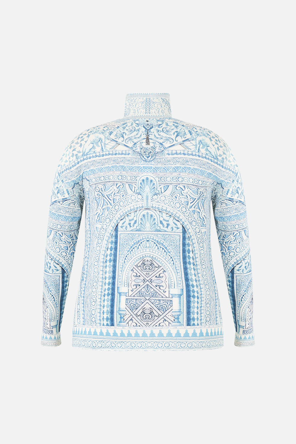 The CAMILLA OVERSIZED TEE WITH LACE TRIM DAUGHTERS OF DUENDE in our  print.