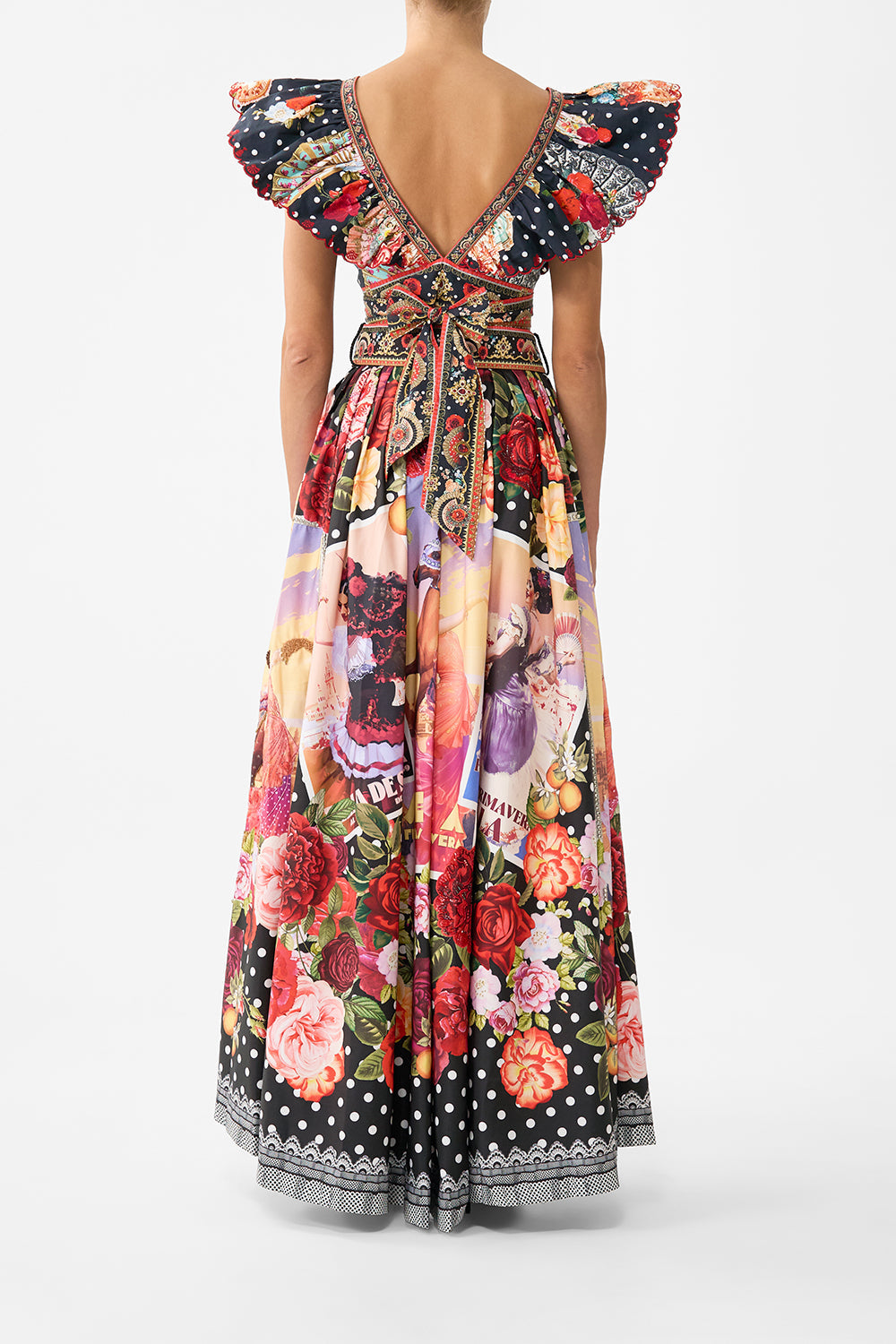 The CAMILLA JERSEY TANK DRESS WITH CONTRAST SKIRT LIVIN LA VIDA ROSA in our  print.