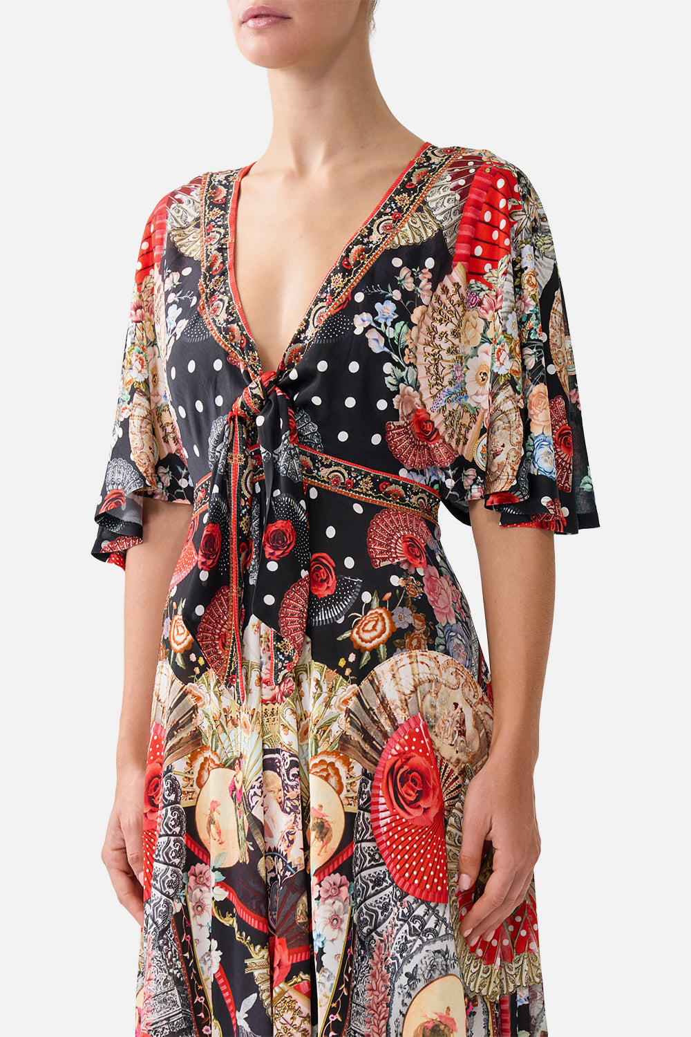 The CAMILLA LALITA AZUL ARISTOCRACY SHORT SLEEVE JACKET DENIM in our  print.