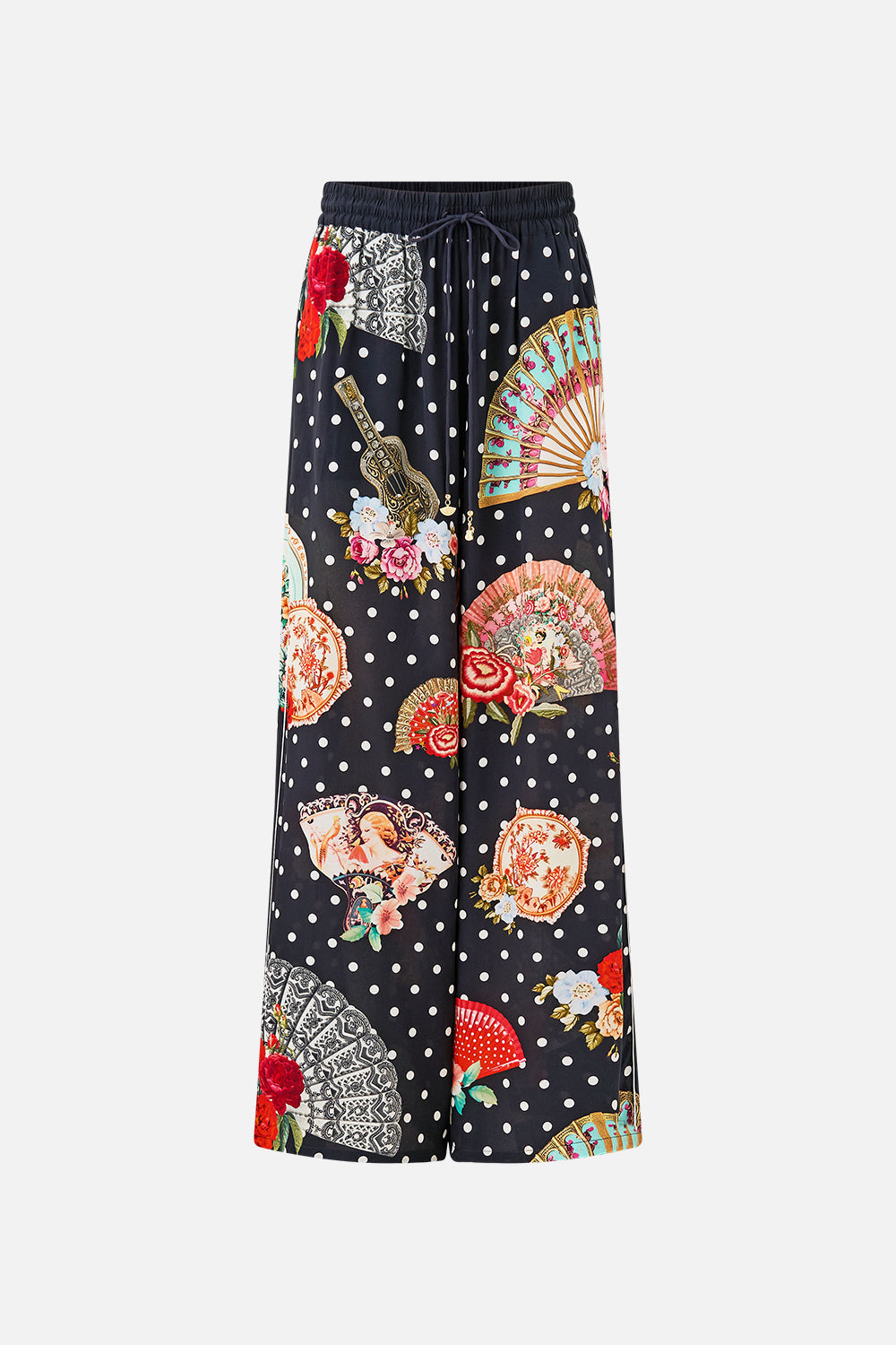 The CAMILLA FULL LENGTH WIDE LEG TROUSER THE HUM OF THE ALHAMBRA in our  print.