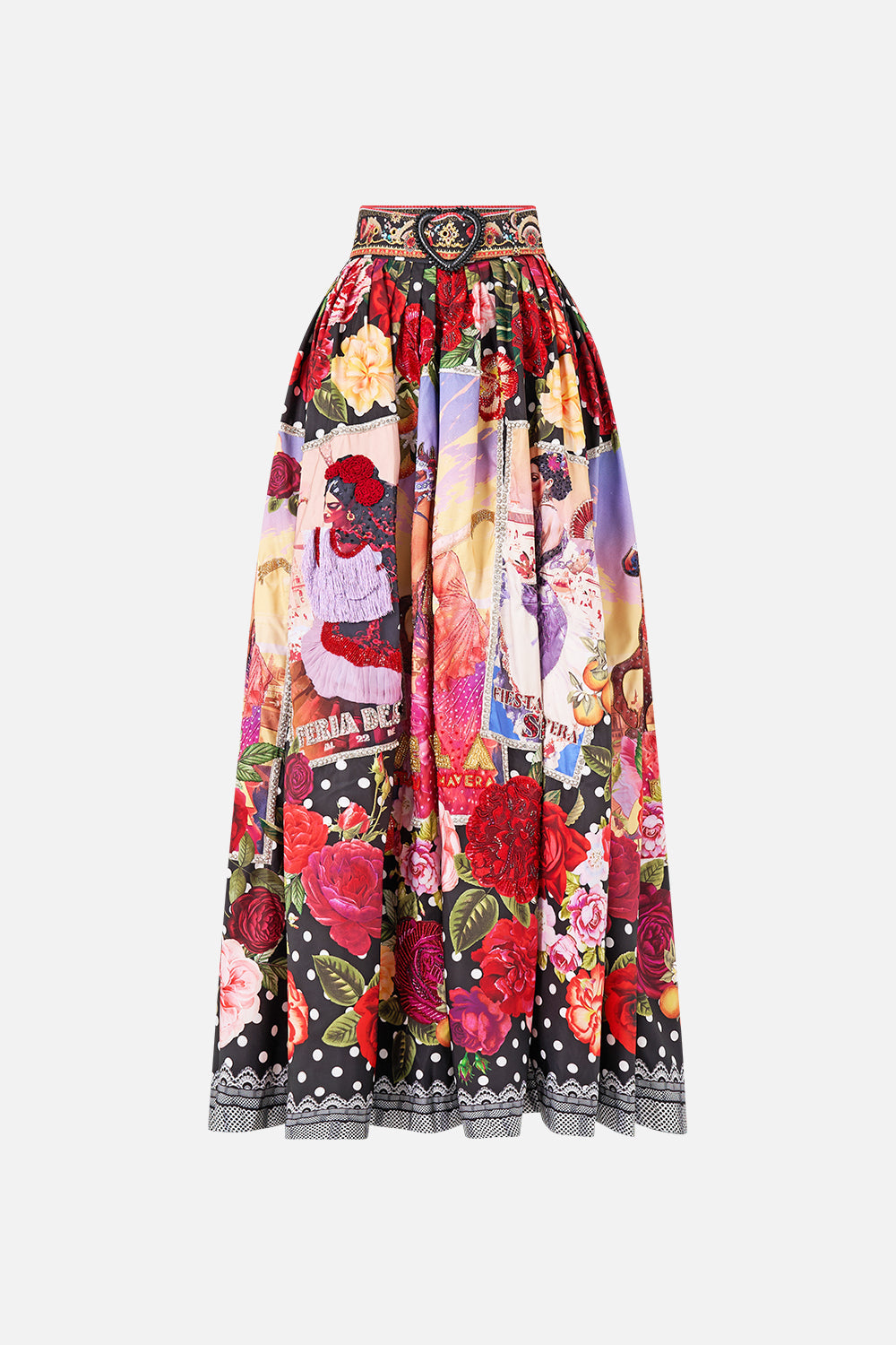 The CAMILLA WIDE LEG WAISTED PANT TORERO LIBERTINE in our  print.