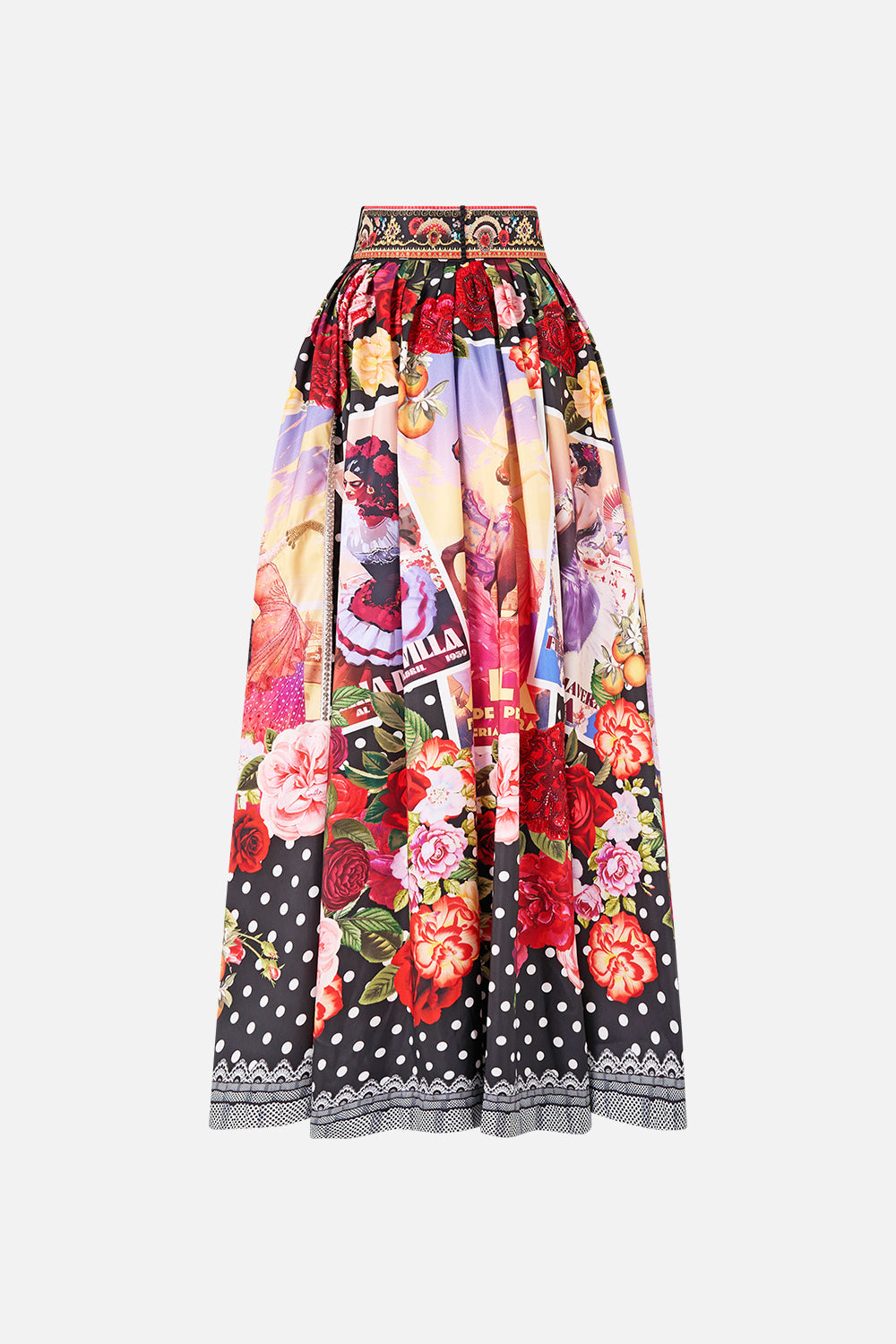 The CAMILLA WIDE LEG WAISTED PANT TORERO LIBERTINE in our  print.