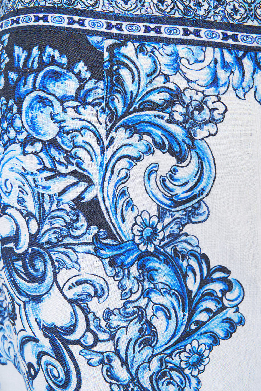The CAMILLA STEPPED HEM SHIRT I LEFT MY HEART IN GRANADA in our  print.