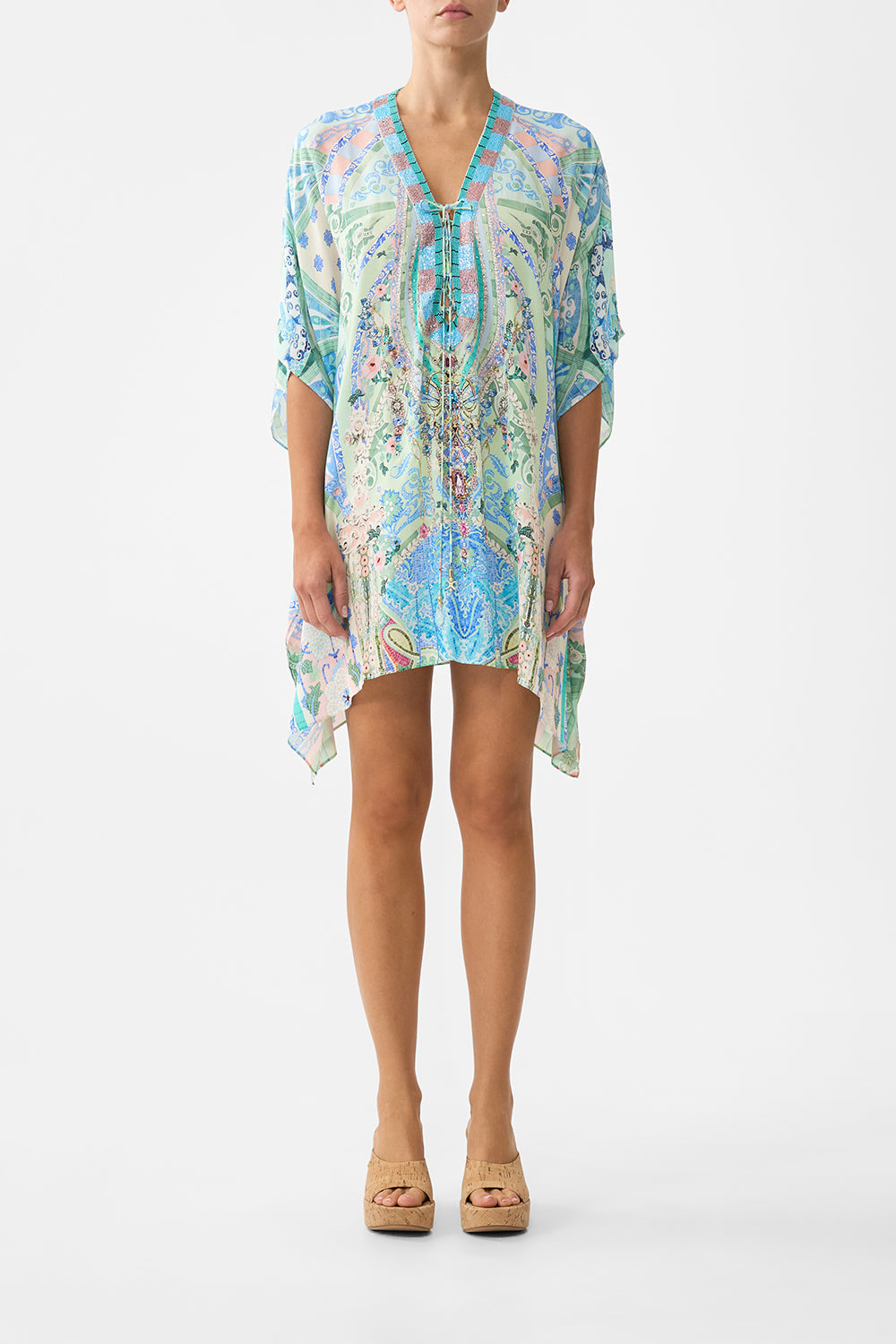 SHORT LACE UP KAFTAN MIDSUMMER MOSAICS