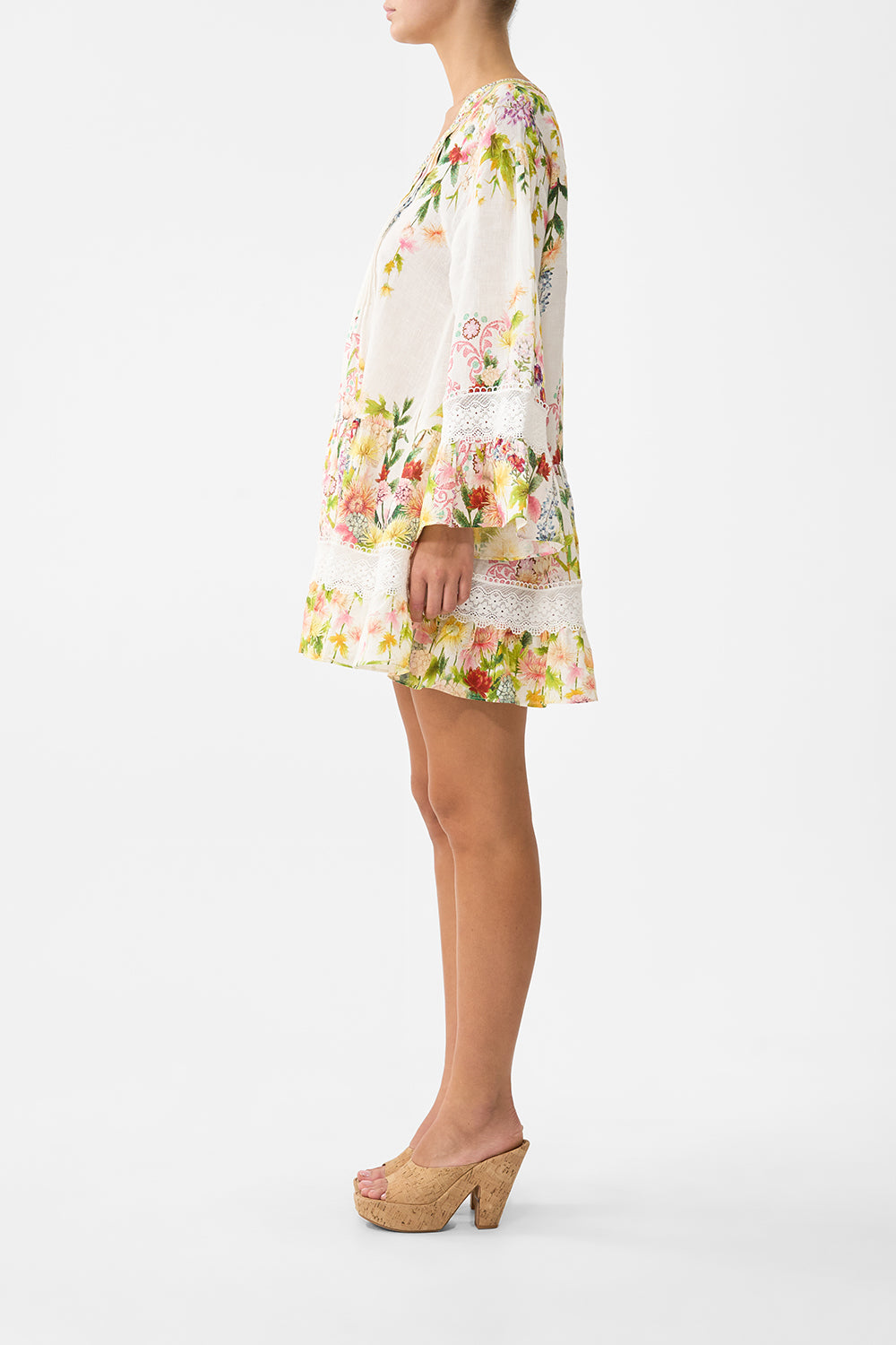 V NECK TIERED DRESS THE CALL OF CATALONIA