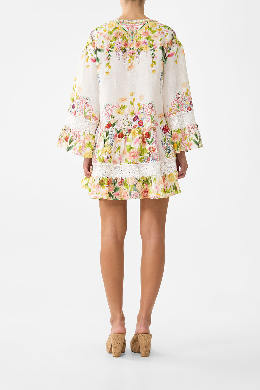 V NECK TIERED DRESS THE CALL OF CATALONIA