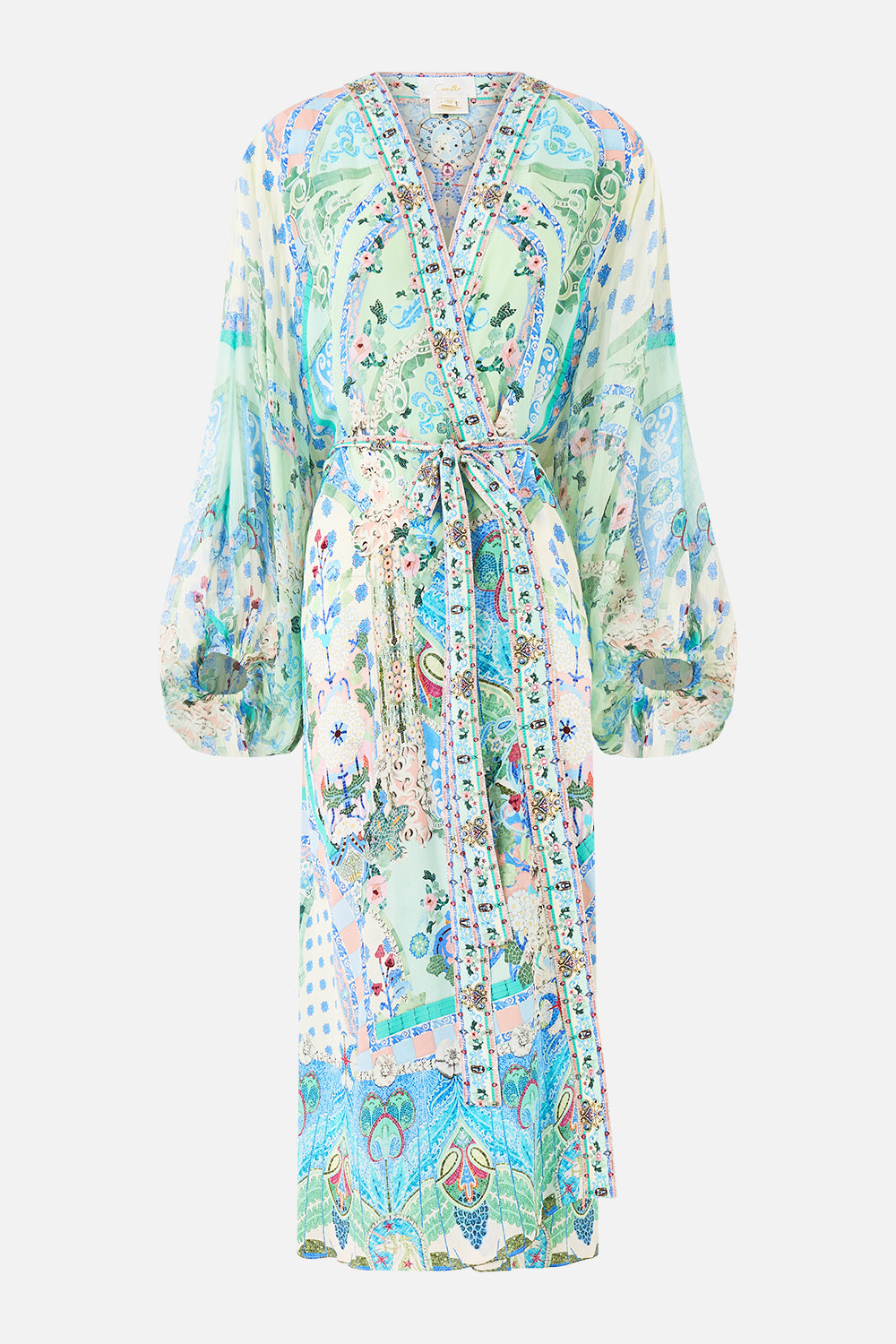 The CAMILLA BLAZER WITH FRINGING FLAMENCO FOLKLORE in our  print.