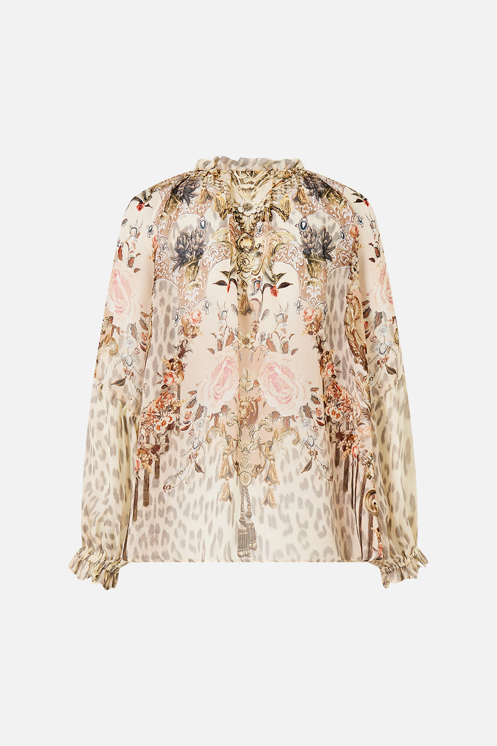 The CAMILLA OVERSIZED POCKET TUNIC A TILED WONDERLAND in our  print.