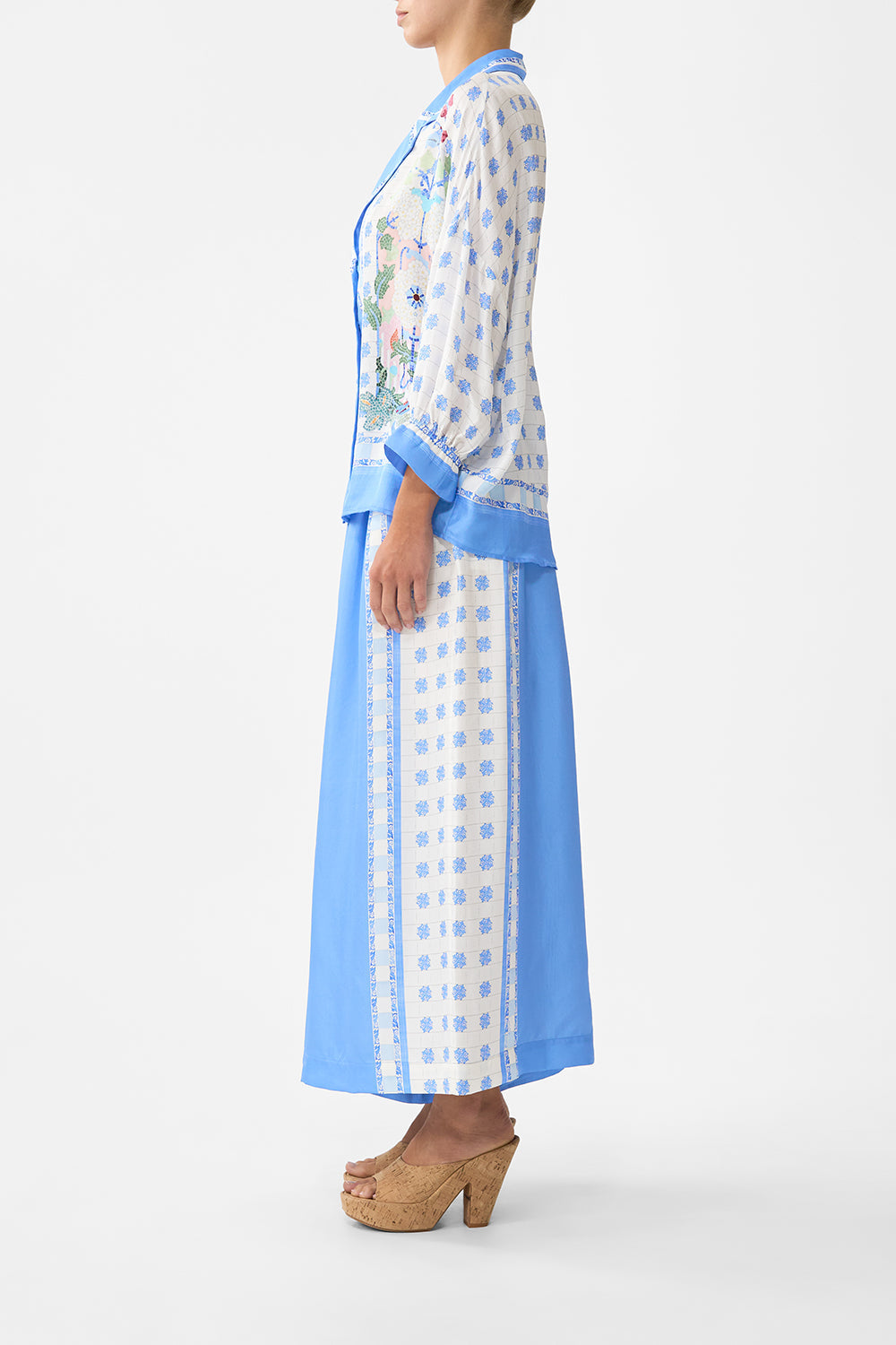 WIDE LEG ELASTIC WAIST PANT MIDSUMMER MOSAICS