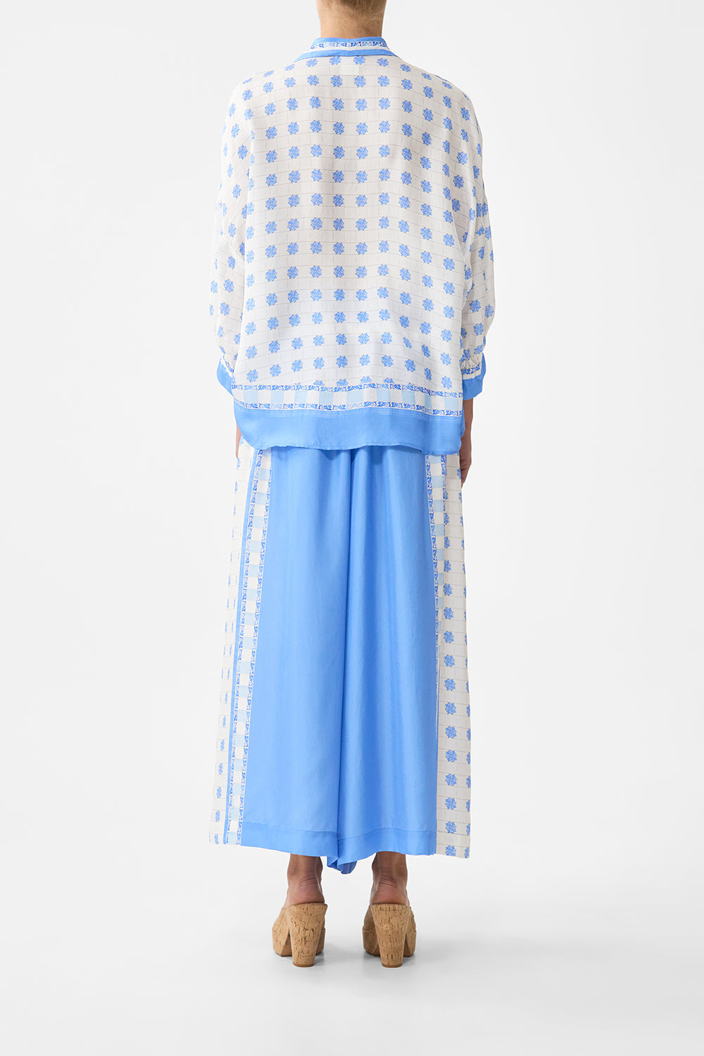 WIDE LEG ELASTIC WAIST PANT MIDSUMMER MOSAICS