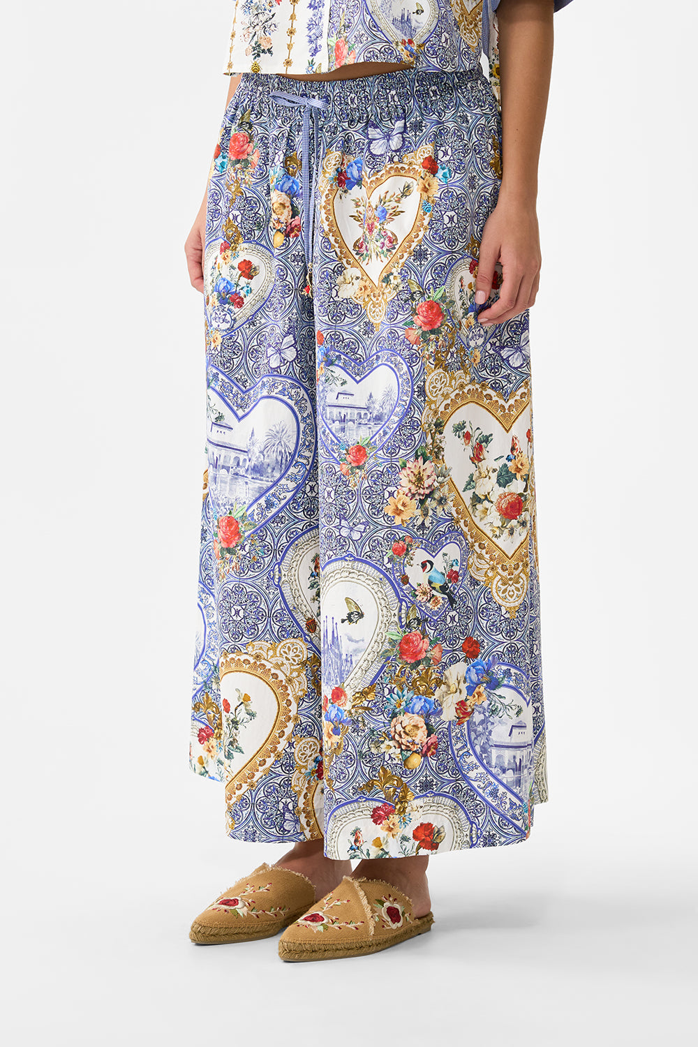 The CAMILLA LONG SLEEVE CAMP COLLARED SHIRT FLAMENCO FOLKLORE in our  print.