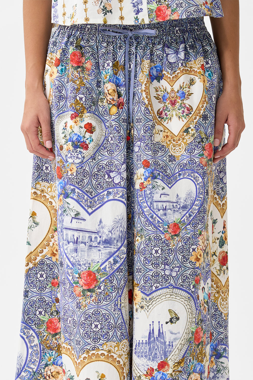 The CAMILLA LONG SLEEVE CAMP COLLARED SHIRT FLAMENCO FOLKLORE in our  print.