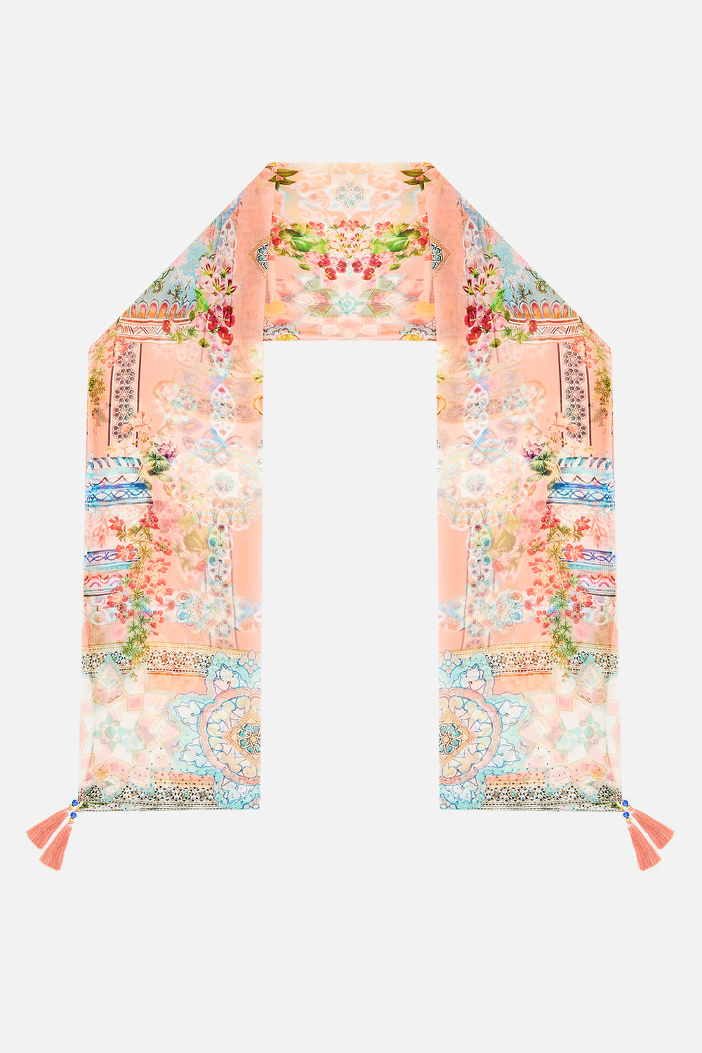 LONG SILK CRINKLE CHIFFON SCARF MEET ME IN MALLORCA