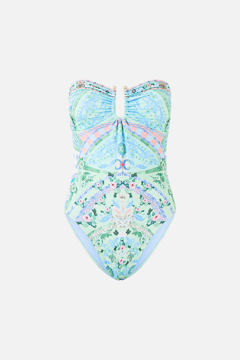 The CAMILLA TWIST FRONT BATWING DRESS NOTES FROM THE BLUE ROOM in our  print.