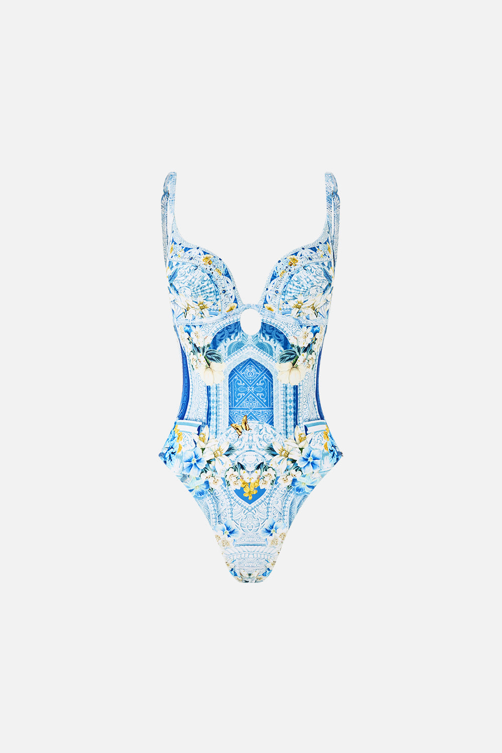 The CAMILLA STEPPED HEM SHIRT SACROMONTE SEÑORITA in our  print.
