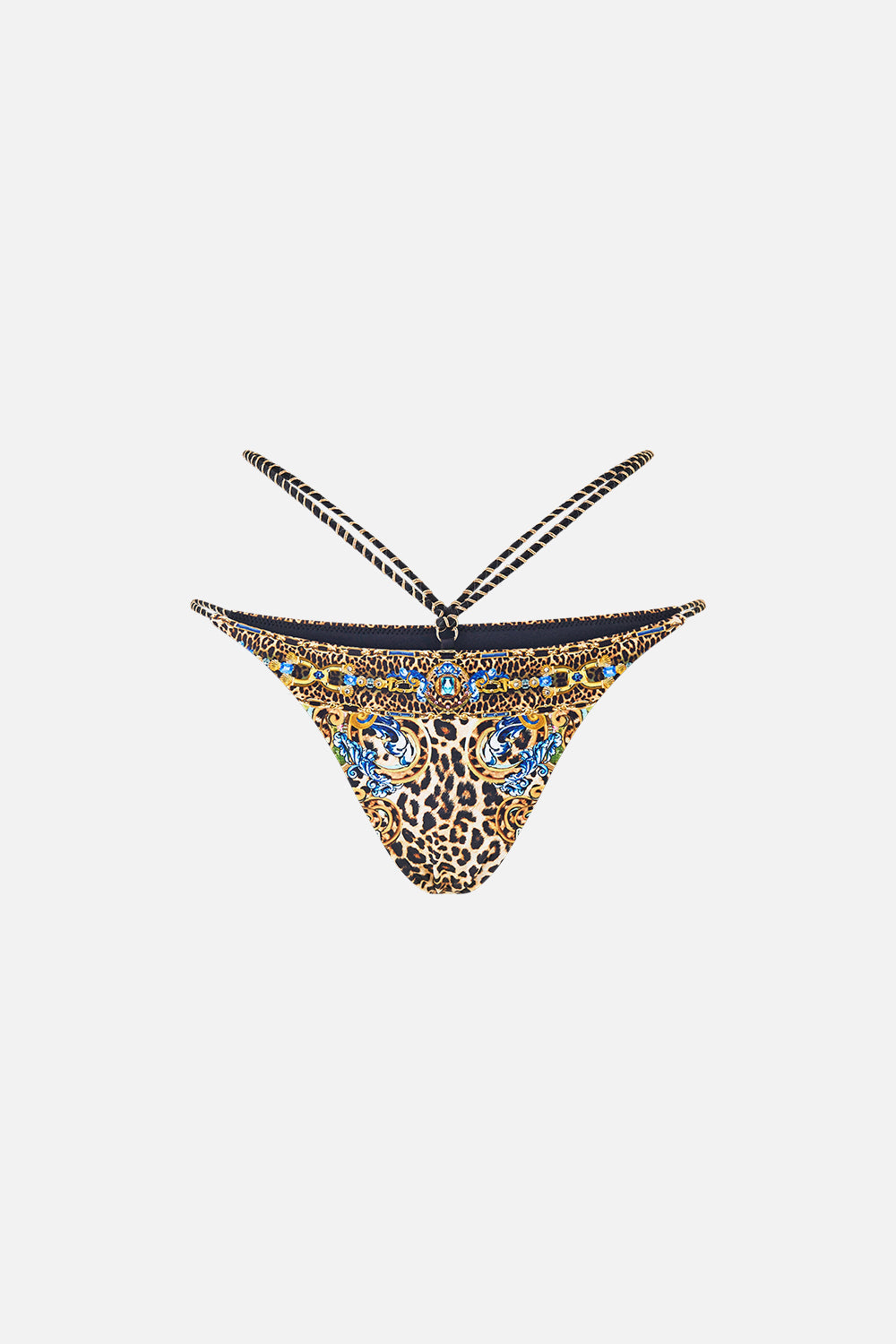 MULTI STRAP BIKINI BOTTOM WITH RING TRIMS SEVILLIAN STYLE