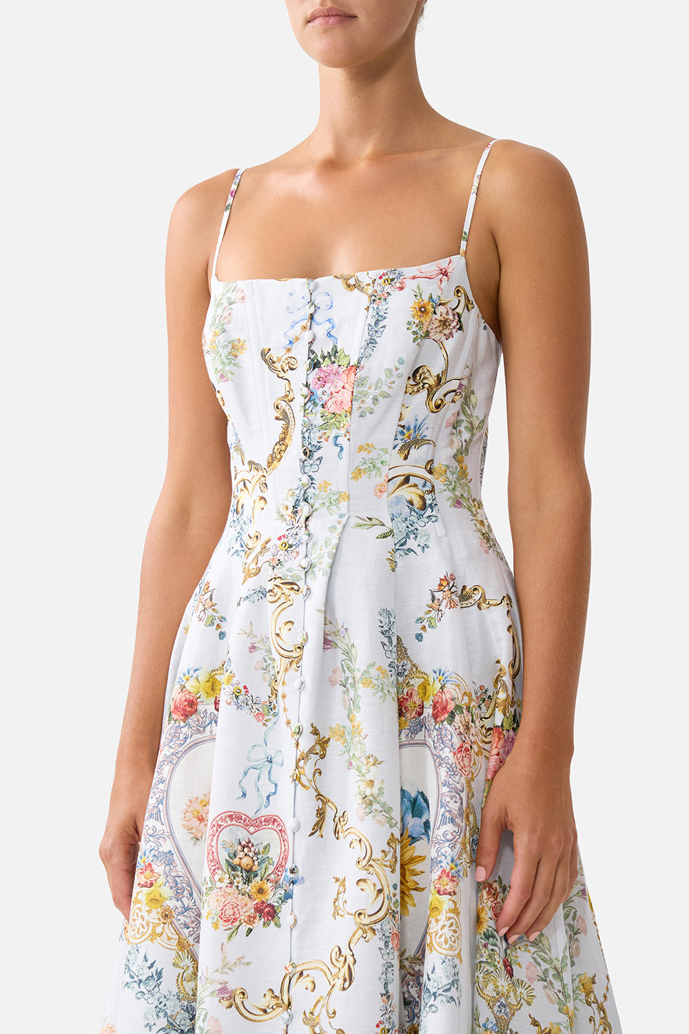 CORSET DRESS WITH LONG FLARED SKIRT SEVILLE SWEETHEART