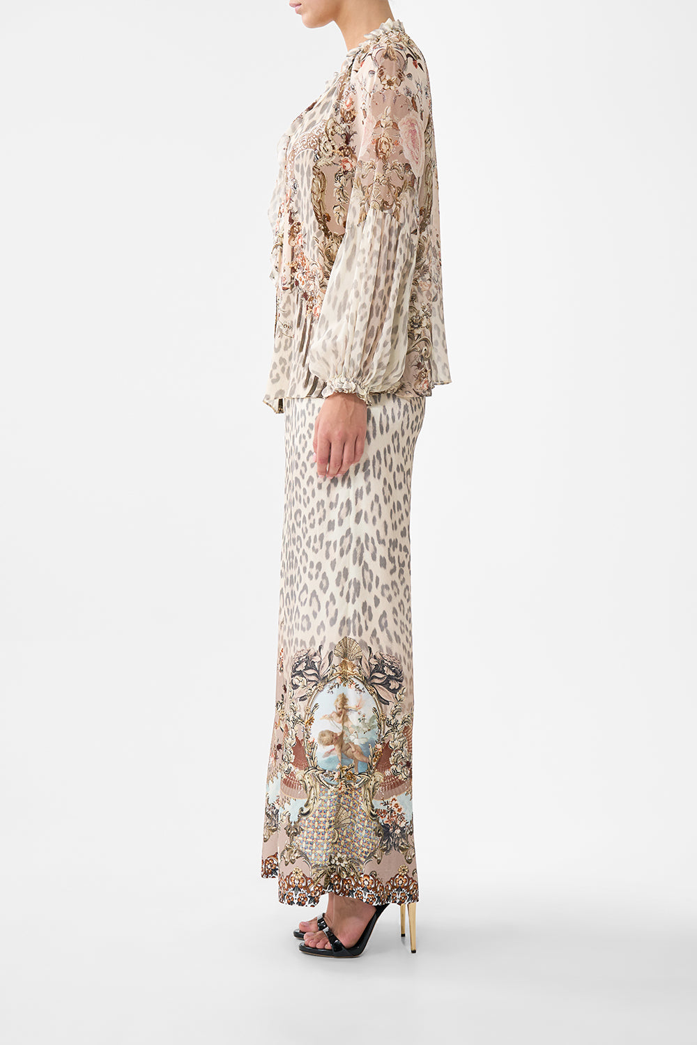 The CAMILLA HARDWARE DETAIL SLIP DRESS A MEETING OF MASTERPIECES in our  print.