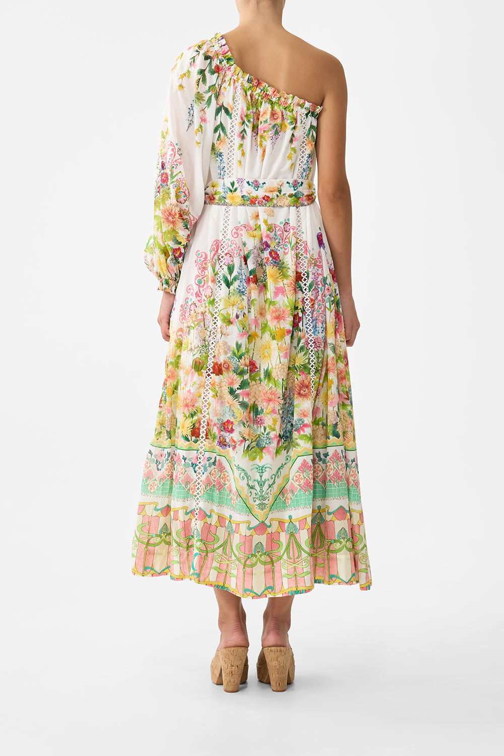 ONE SHOULDER DRESS WITH BLOUSON SLEEVE THE CALL OF CATALONIA