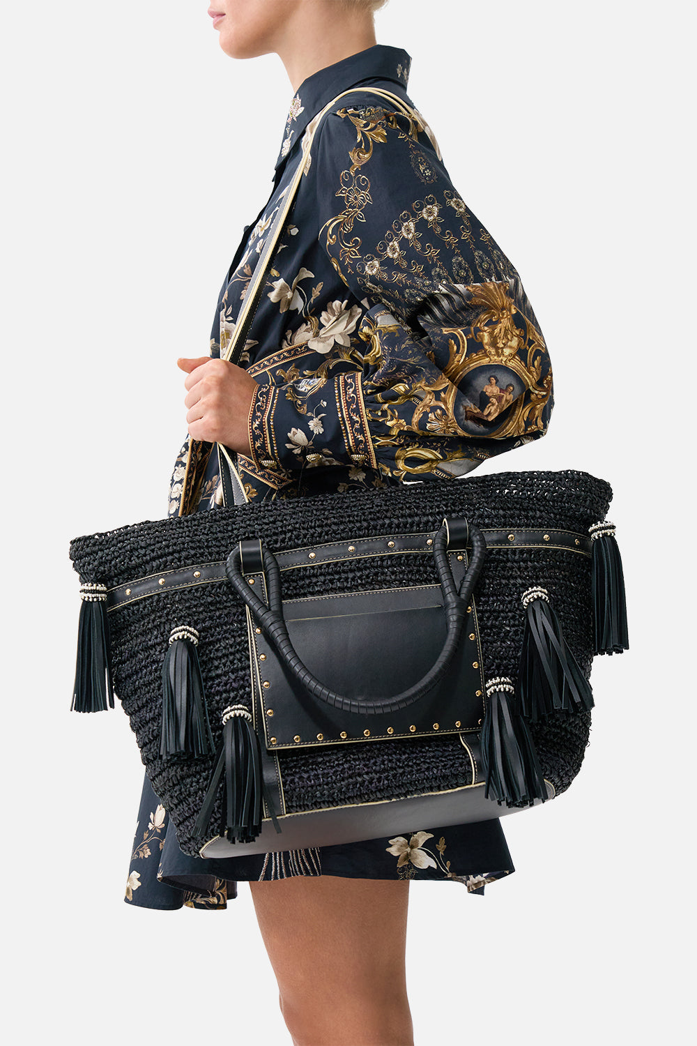 The CAMILLA BATWING SHIRT FLAMENCO EUPHORIA in our  print.