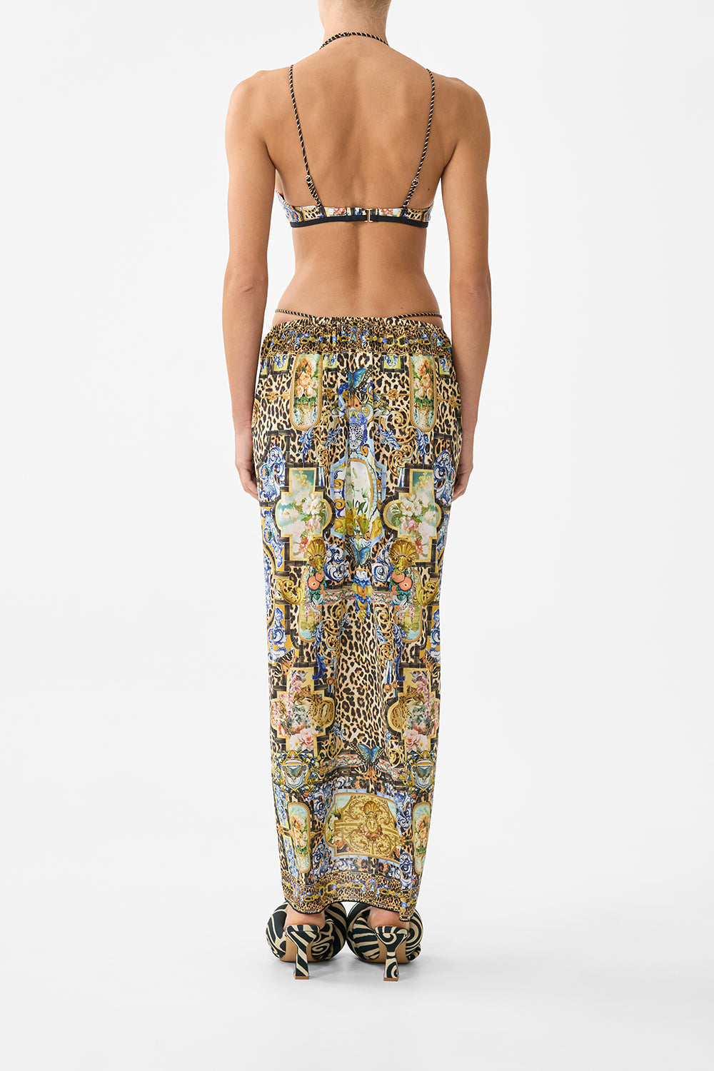 The CAMILLA OVERSIZED BAND TEE TAURUS RISING in our  print.