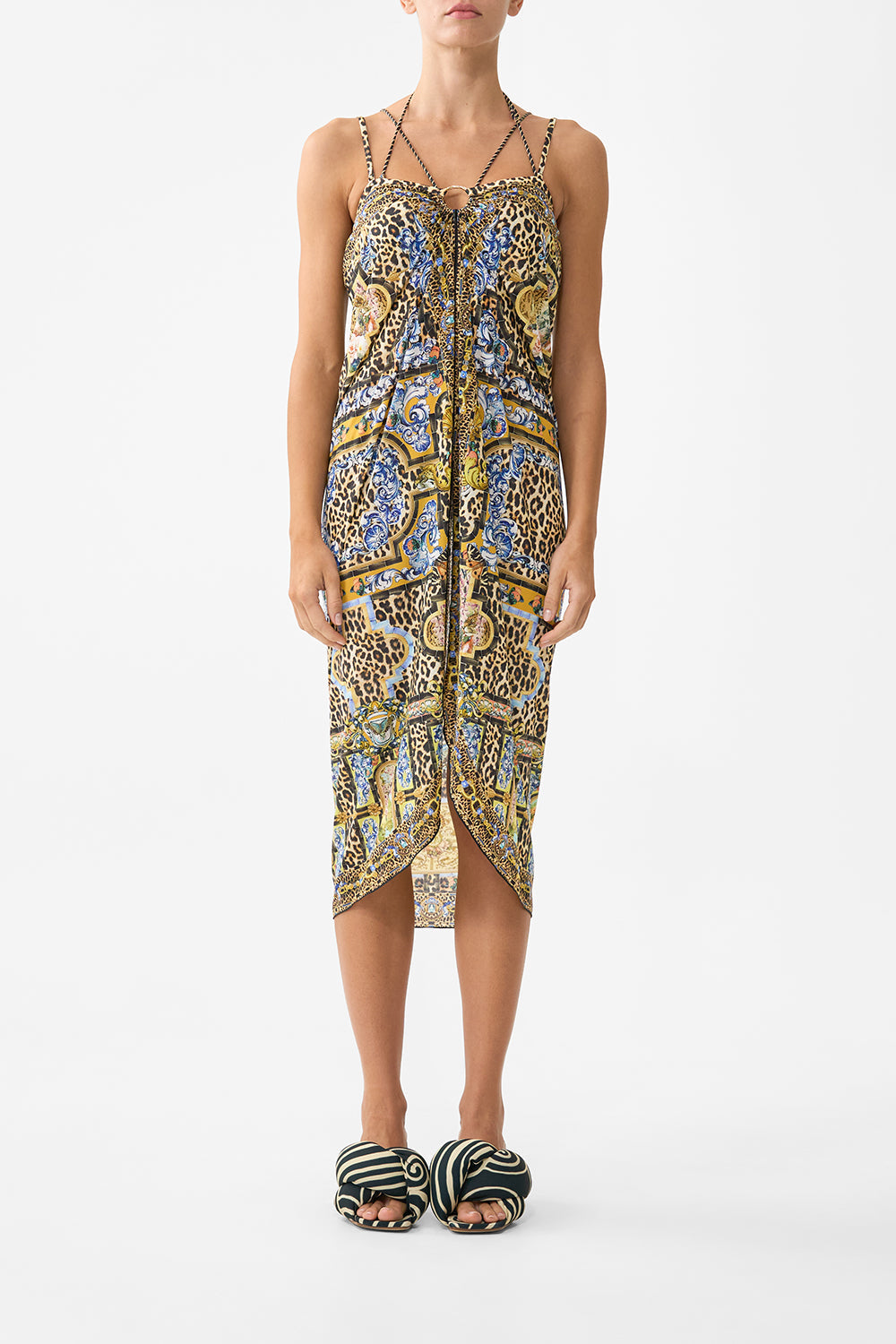 The CAMILLA OVERSIZED BAND TEE TAURUS RISING in our TAURUS RISING print.