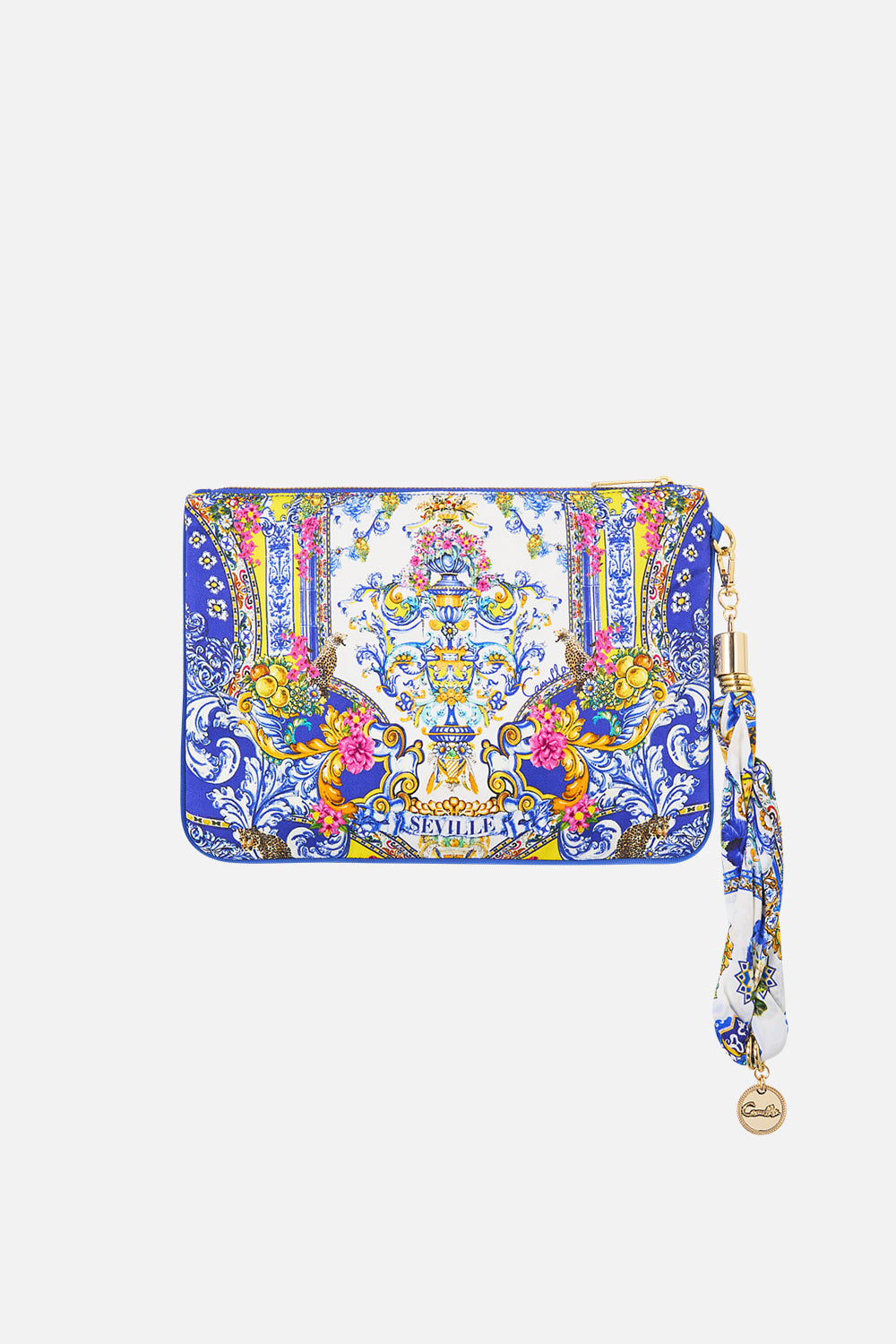 The CAMILLA scarf clutch in our print España Nirvana.