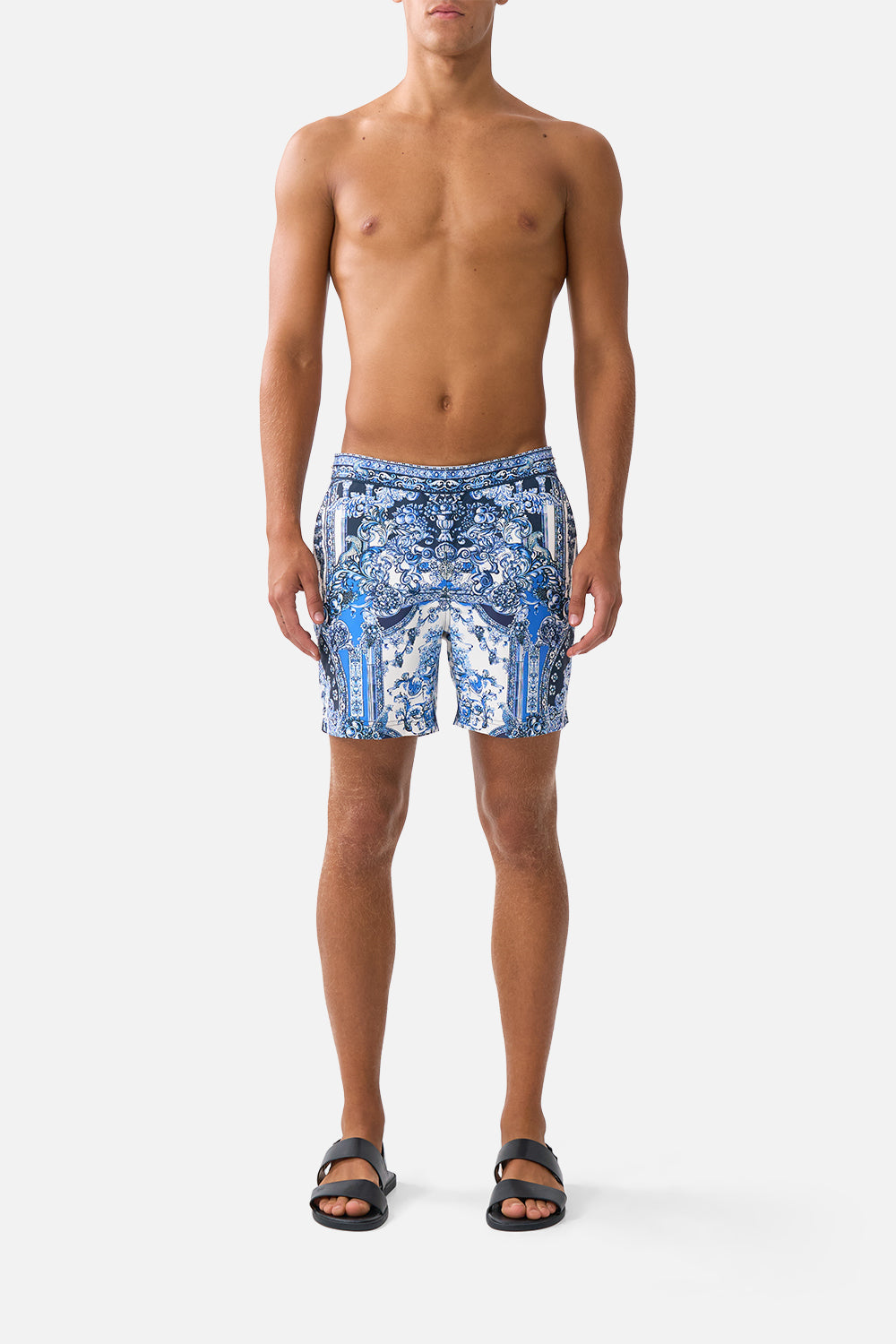 The CAMILLA SCARF BELT WIDE LEG PANT DANDELION SKIES in our DANDELION SKIES print.