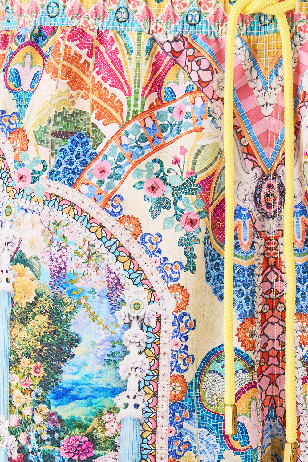 The CAMILLA RELAXED BLOUSE WITH FRILL SLEEVE DETAIL ART FOR THE ARTISANS in our  print.