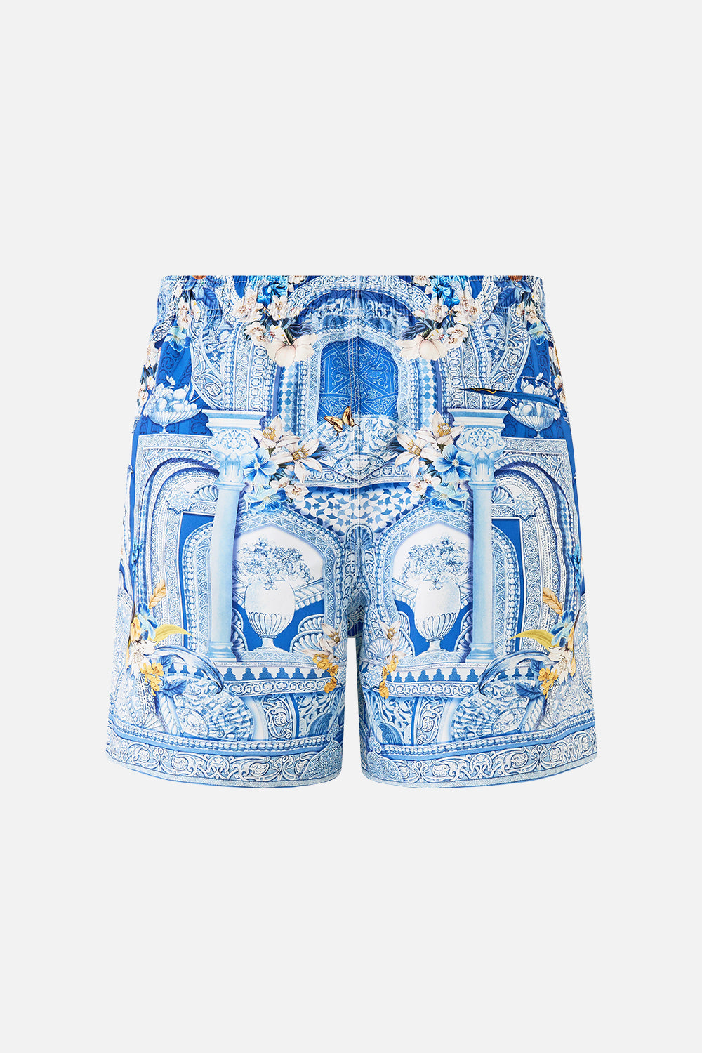 The CAMILLA KIDS JERSEY AND WOVEN MINI DRESS W FRILL CHINOISERIE CHILD in our CHINOISERIE CHILD print.