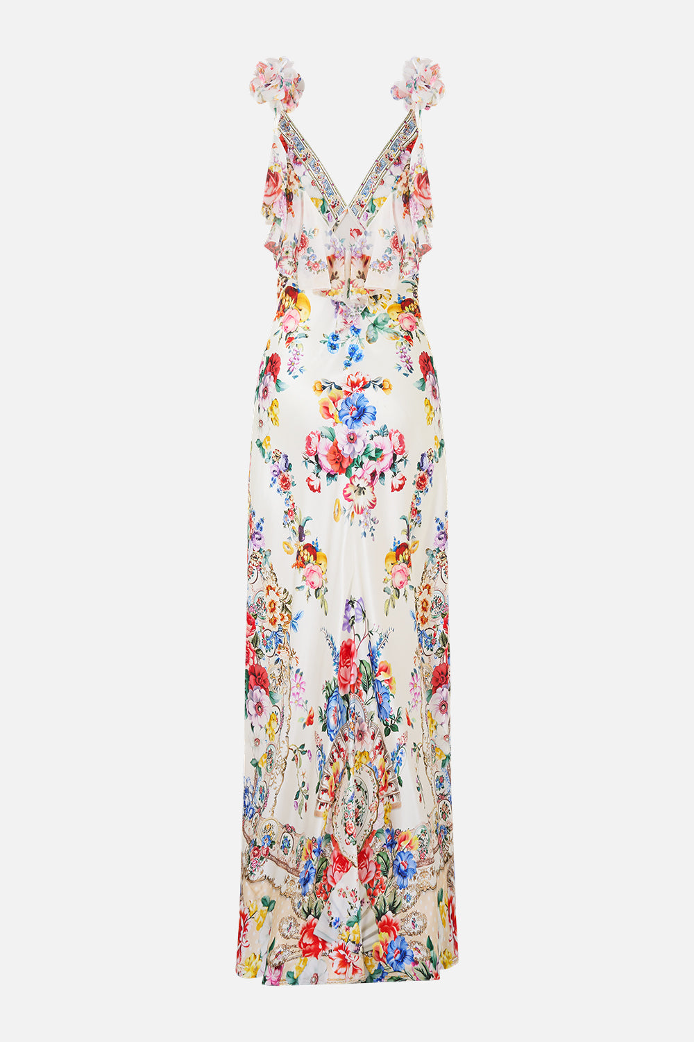 The CAMILLA BUTTON THROUGH SCARF BLOUSE VA VA VINTAGE in our VA VA VINTAGE print.