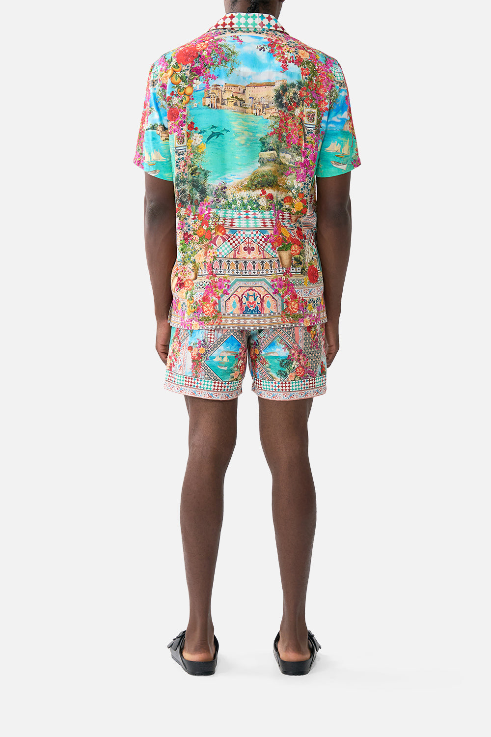 The CAMILLA MINIMAL WIDE LEG PANT FIESTA, SIESTA, REPEAT in our  print.