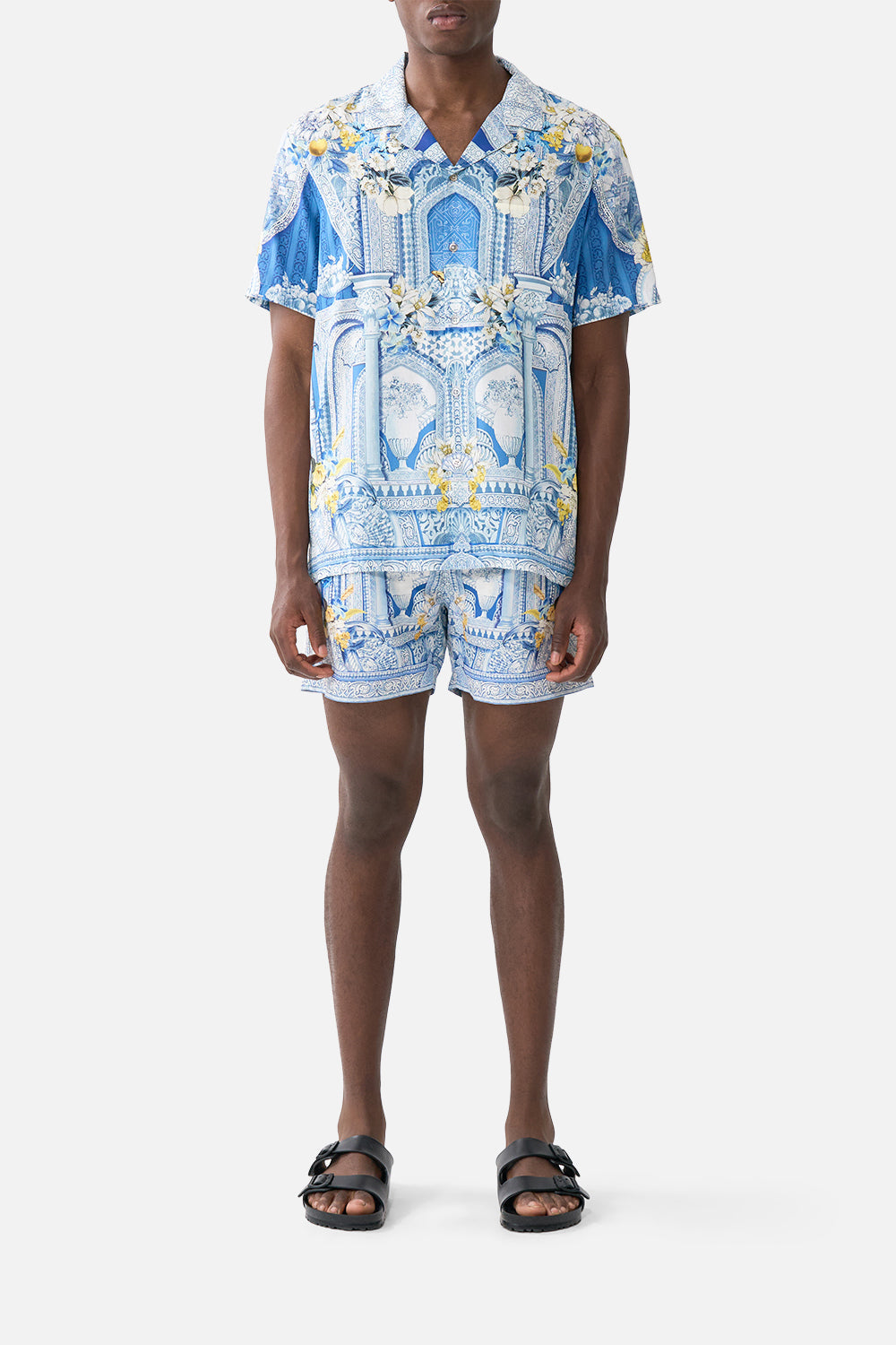 The CAMILLA ROUND NECK KAFTAN PAINTED PRAYERS in our  print.