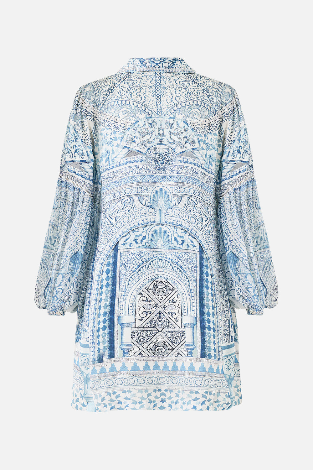SHIRT DRESS WITH BLOUSON SLEEVE THE HUM OF THE ALHAMBRA