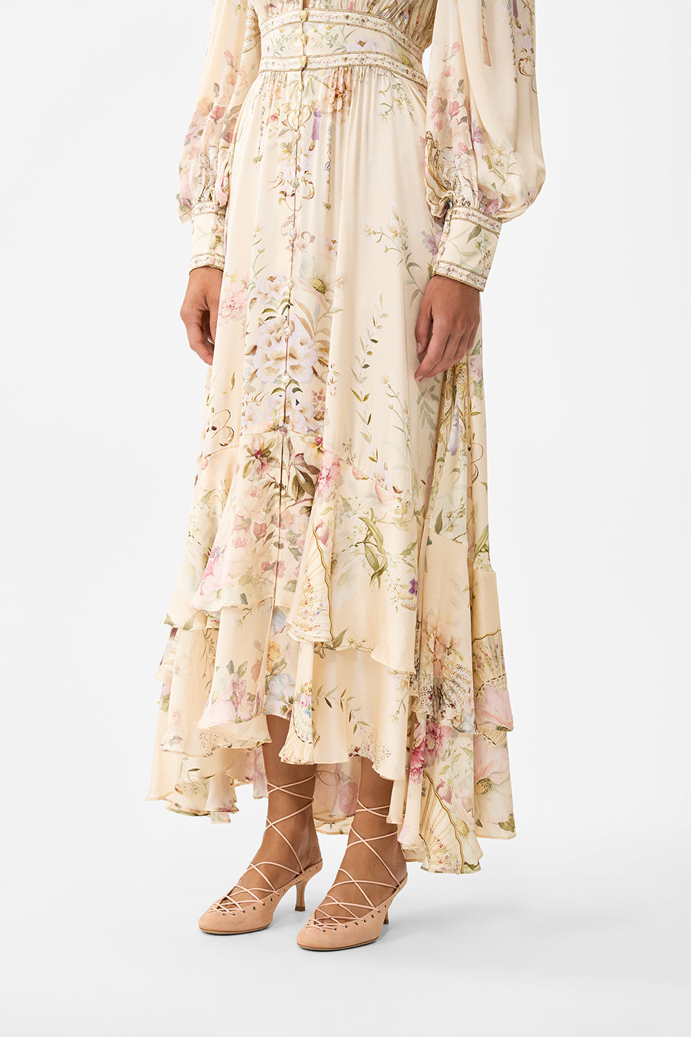 The CAMILLA MULTI WEAR LONG SARONG DIAL UP THE TILES in our  print.