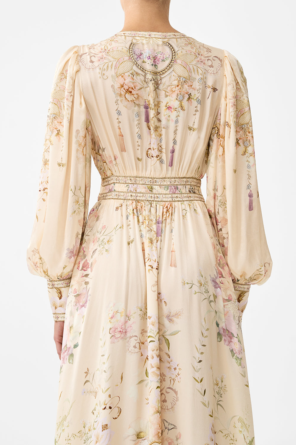 The CAMILLA BUTTON FRONT FRILL DRESS IN THE HEART OF ART in our IN THE HEART OF ART print.
